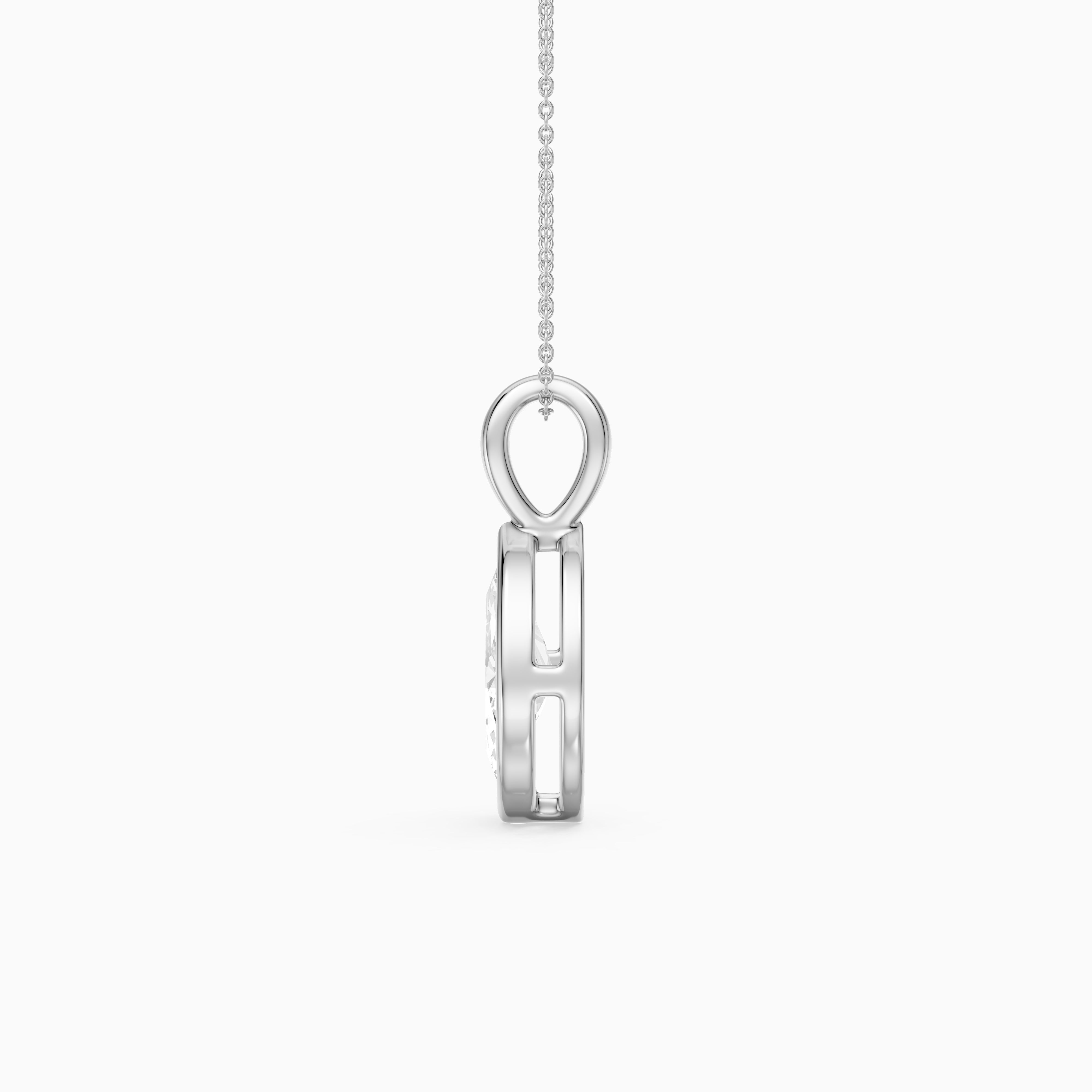 Diora Marquise Bezel Set Lab Grown Diamond Solitaire Pendant