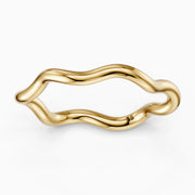 Hadley Organic Wave Plain Wedding Band