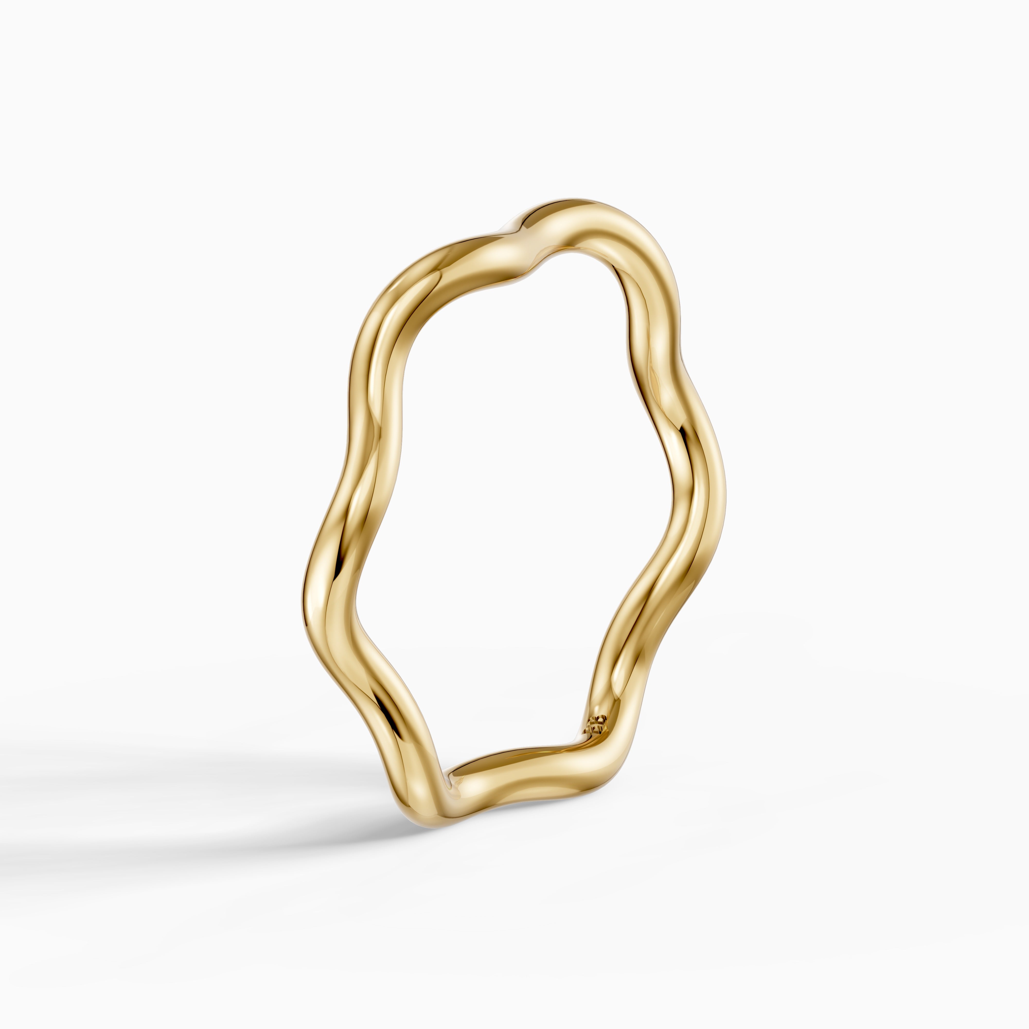 Hadley Organic Wave Plain Wedding Band