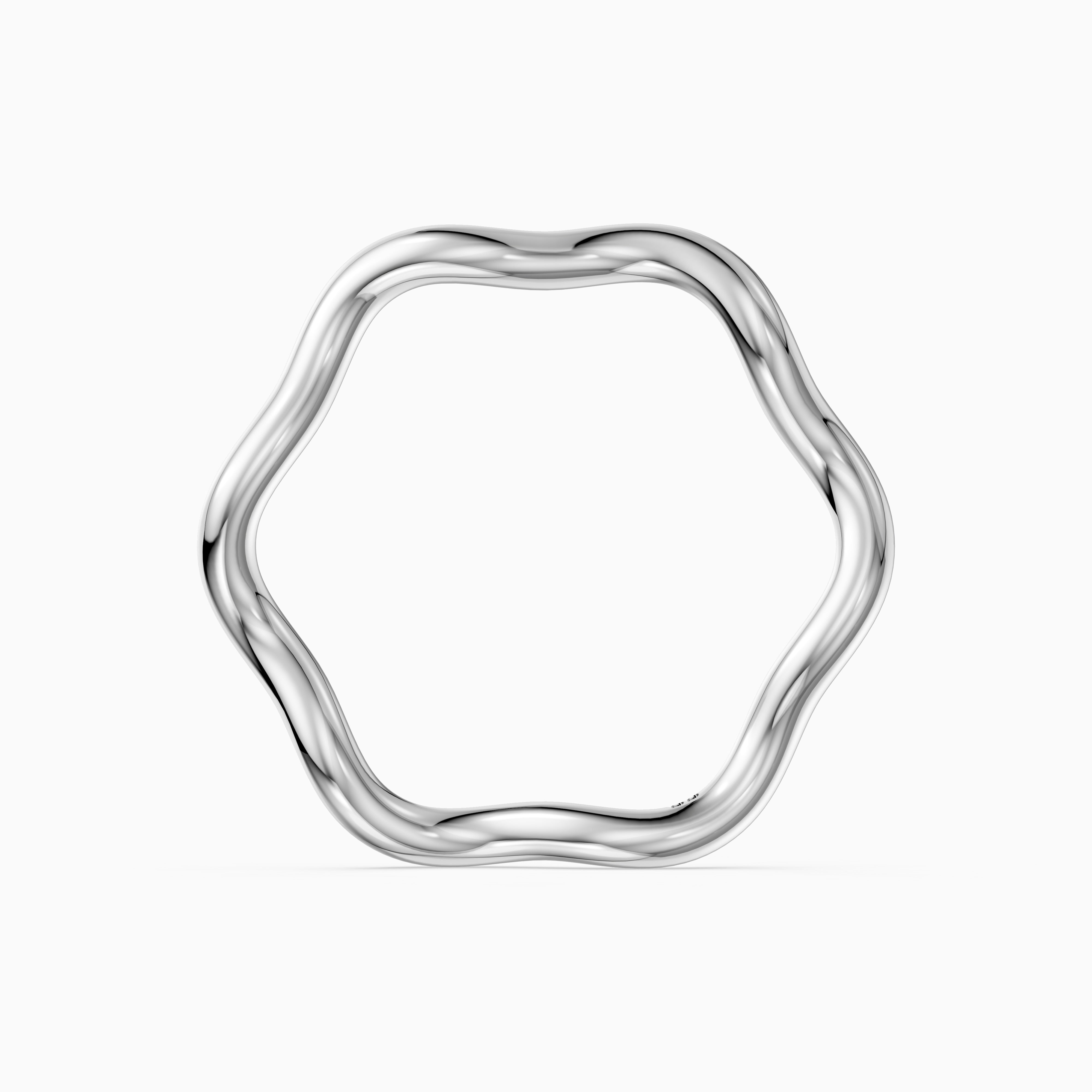 Hadley Organic Wave Plain Wedding Band