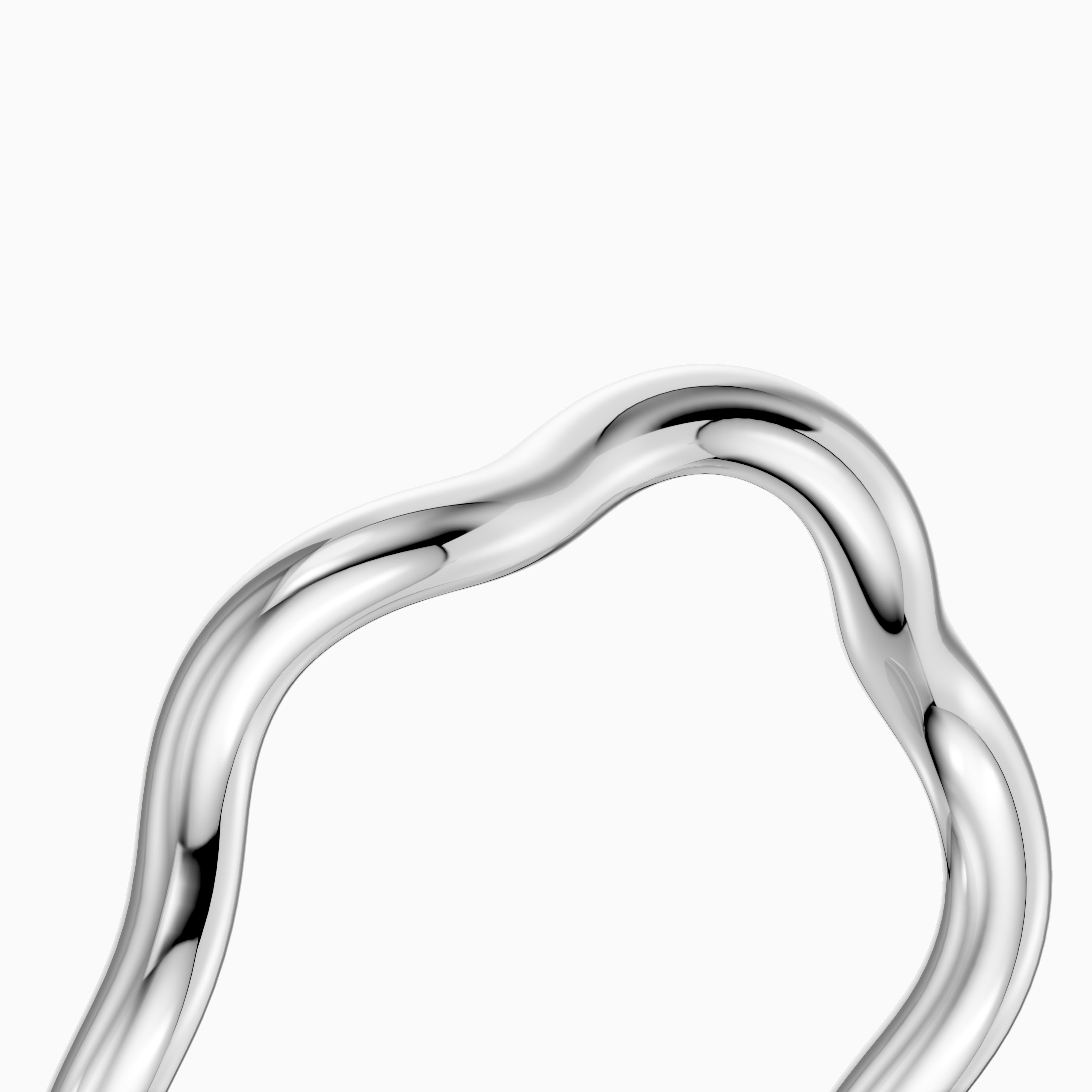 Hadley Organic Wave Plain Wedding Band