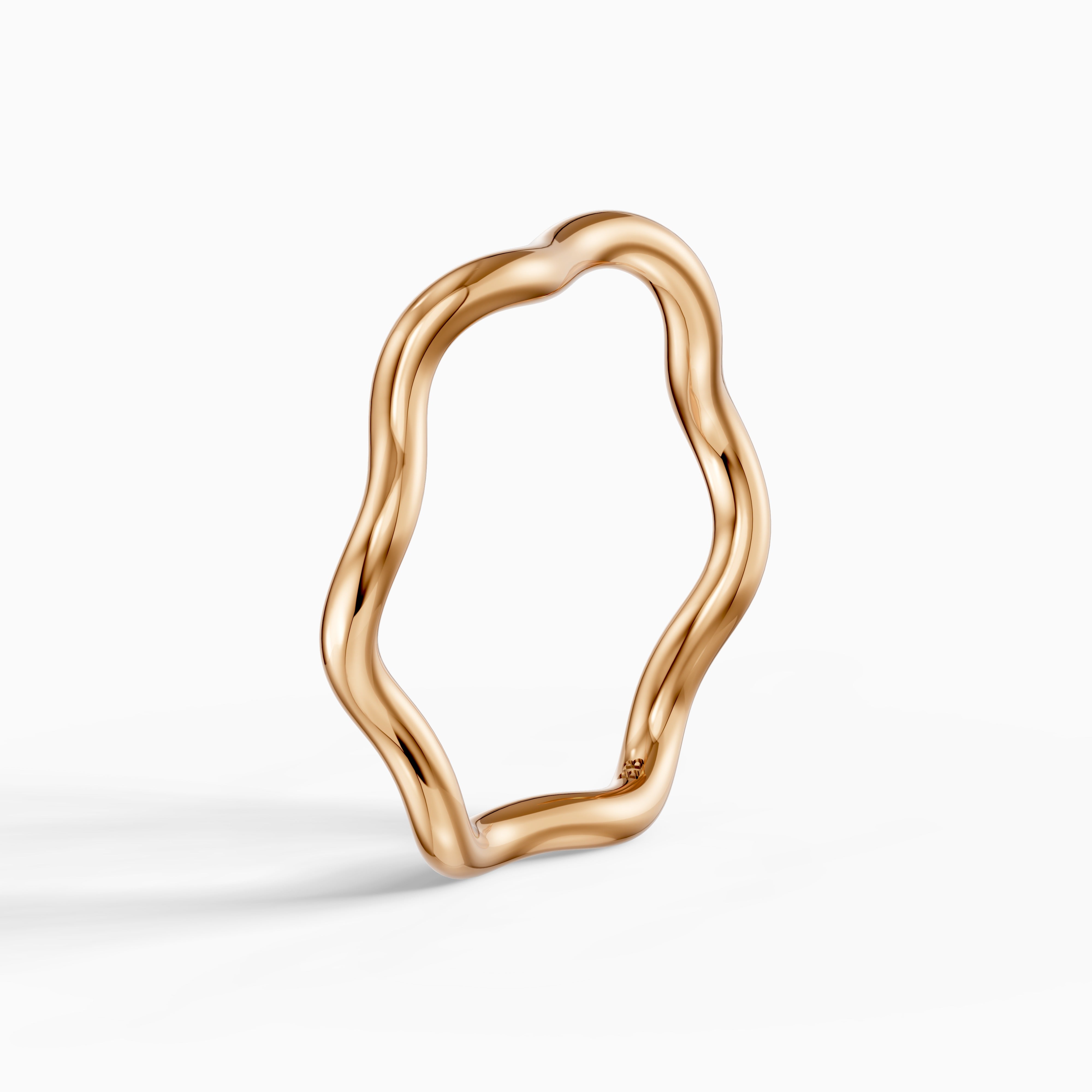 Hadley Organic Wave Plain Wedding Band