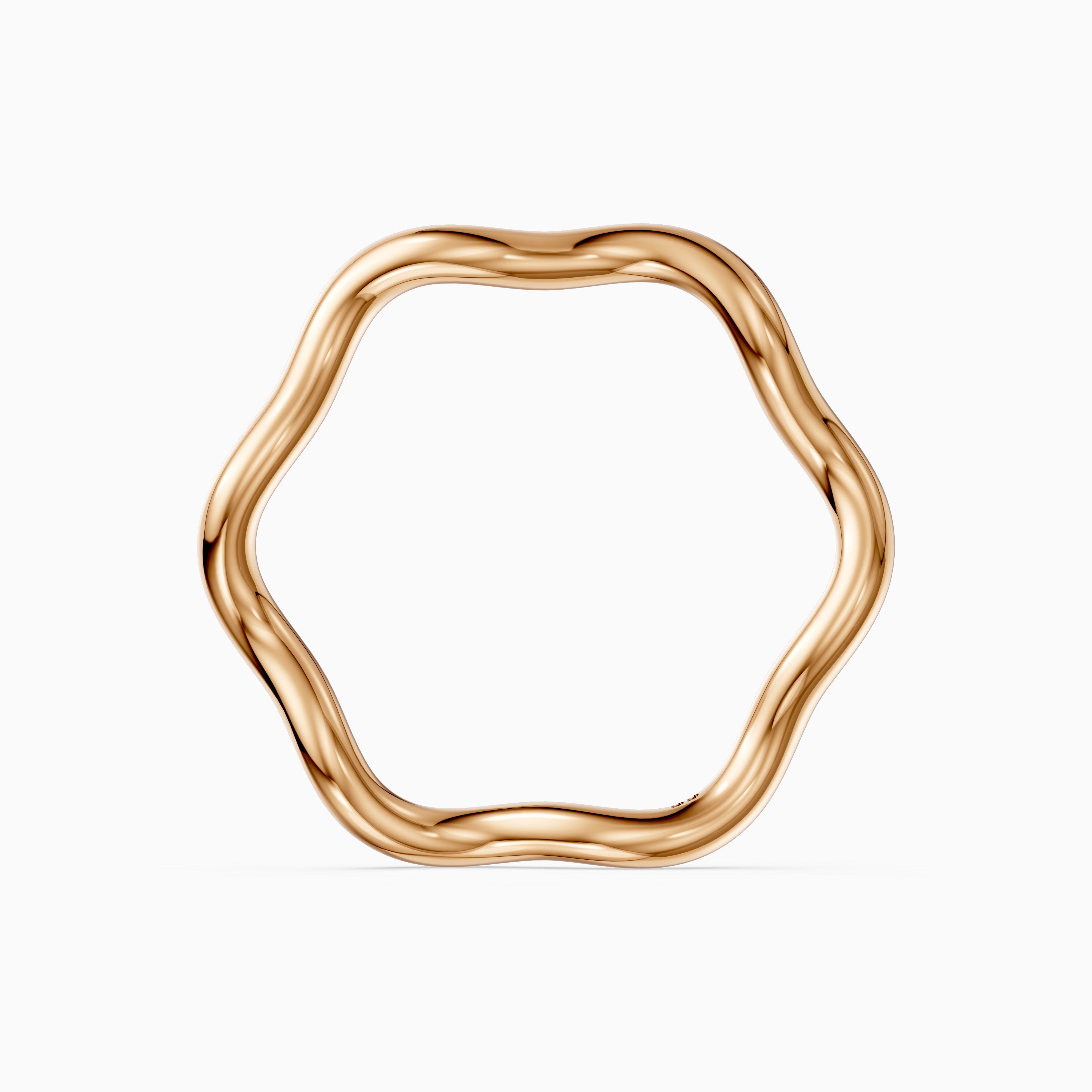 Hadley Organic Wave Plain Wedding Band