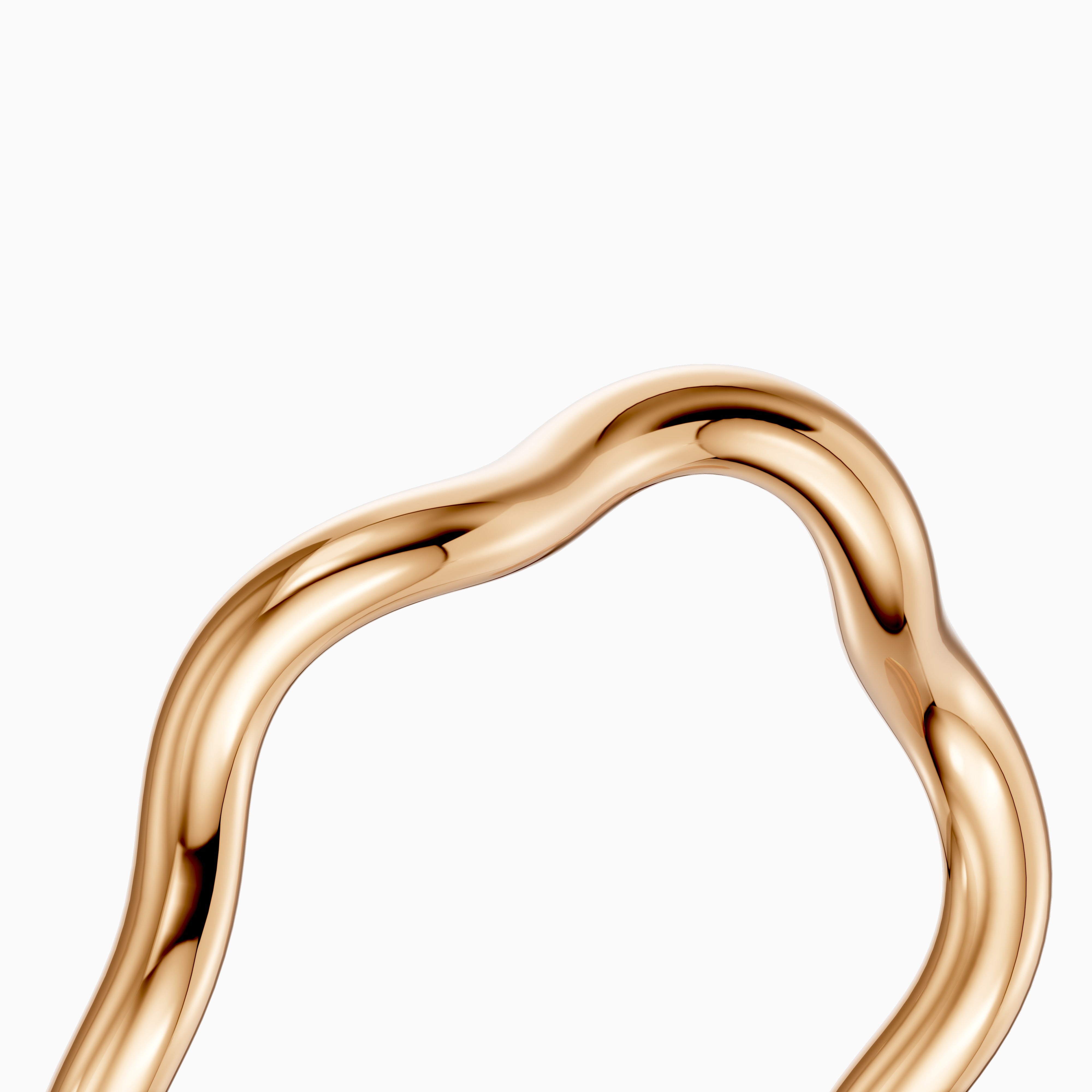Hadley Organic Wave Plain Wedding Band
