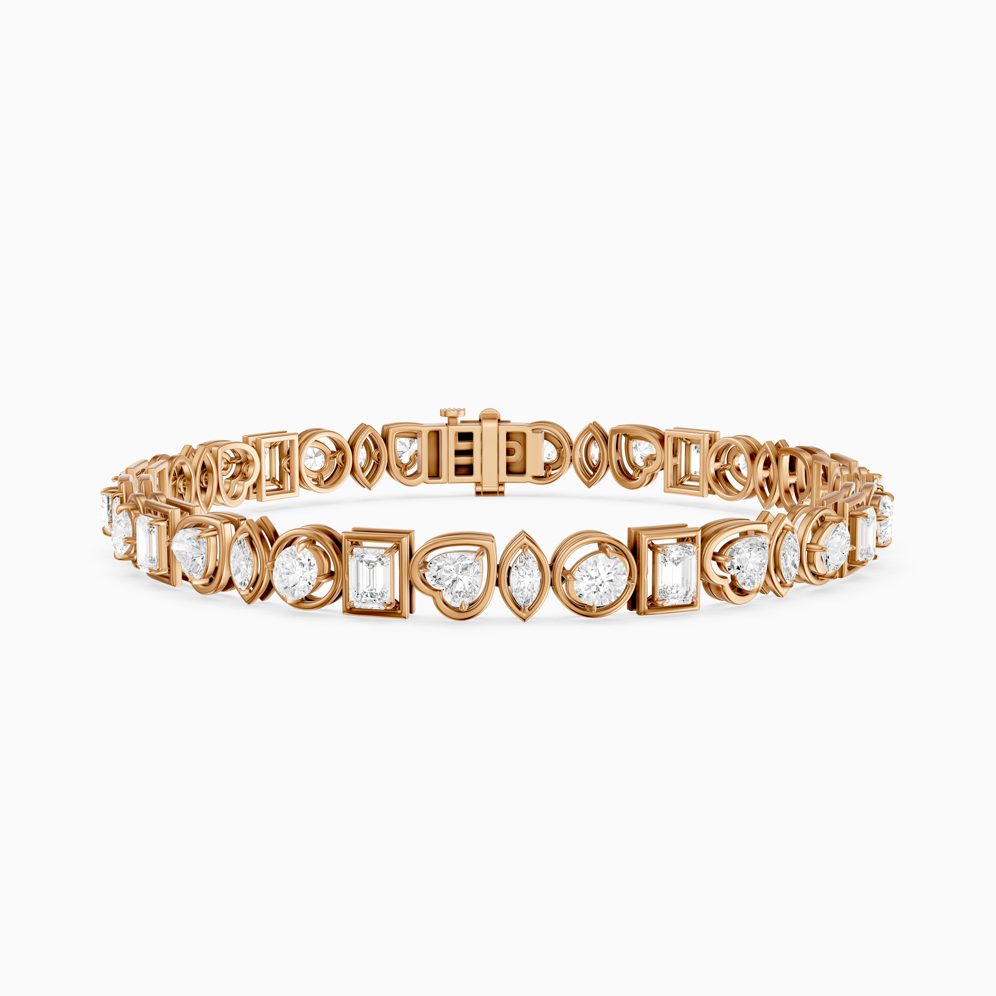 Deasia Oval, Emerald Cut, Heart and Marquise Lab Grown Diamond Tennis Bracelet