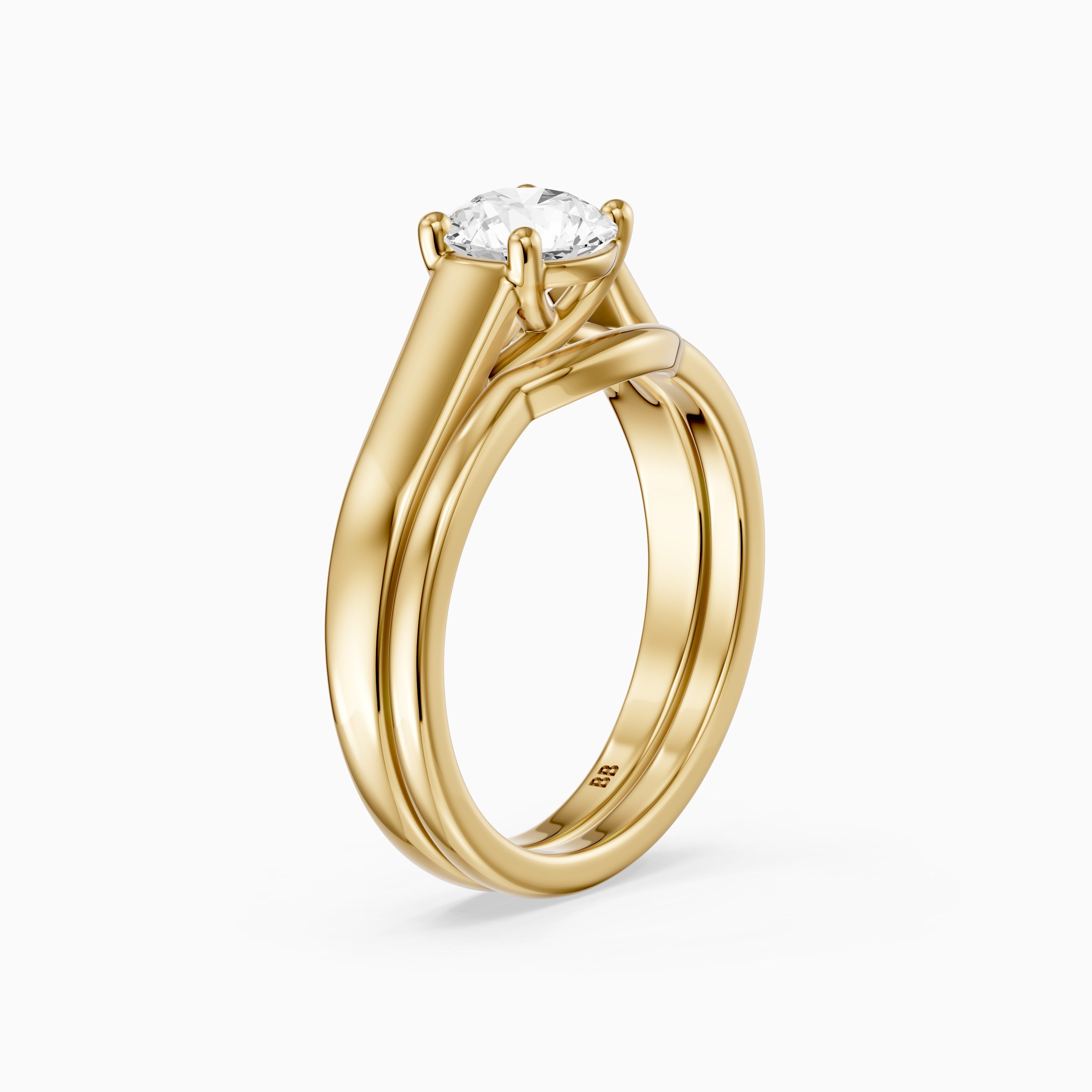 Anna Round Lab Grown Diamond Solitaire Bridal Set
