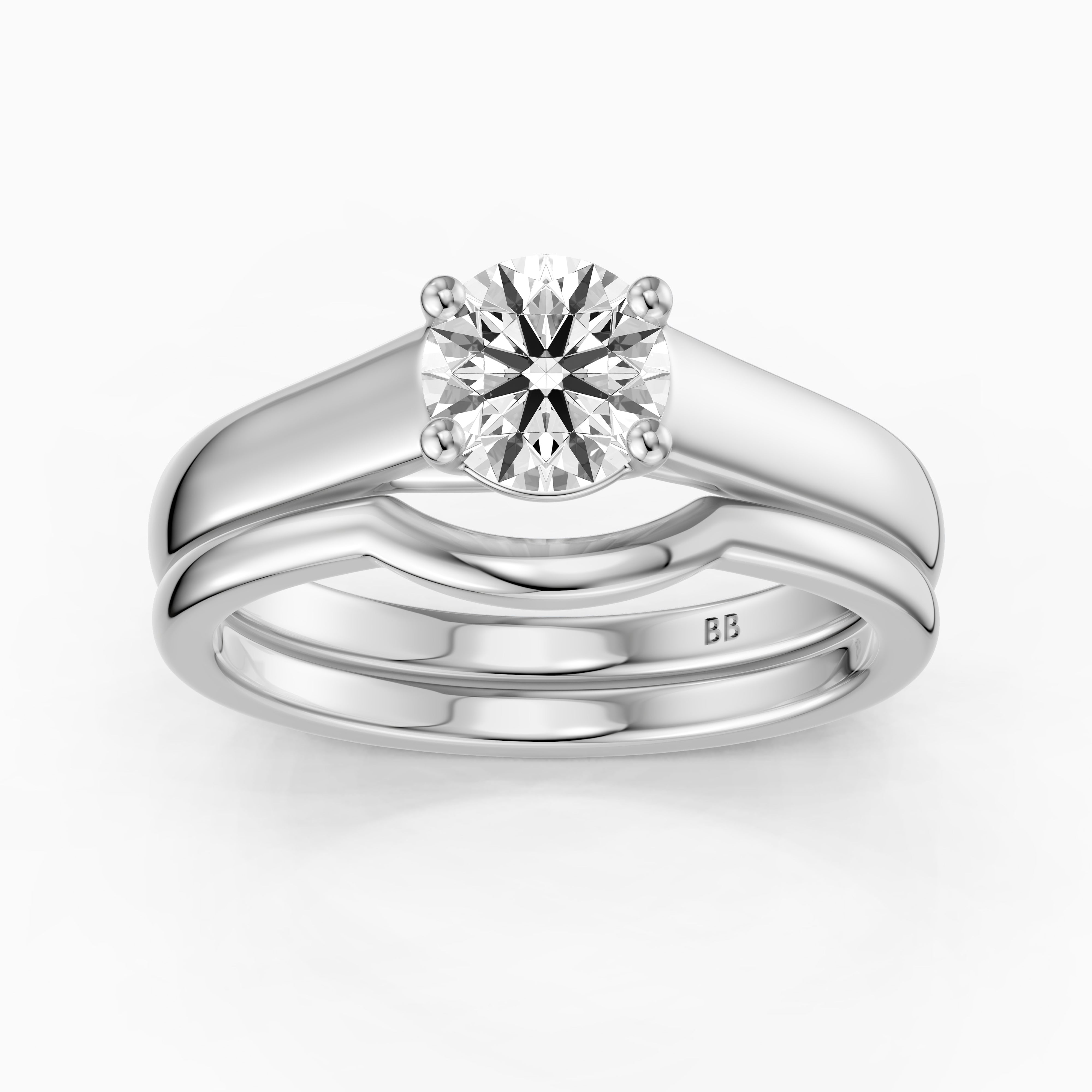 Anna Round Lab Grown Diamond Solitaire Bridal Set
