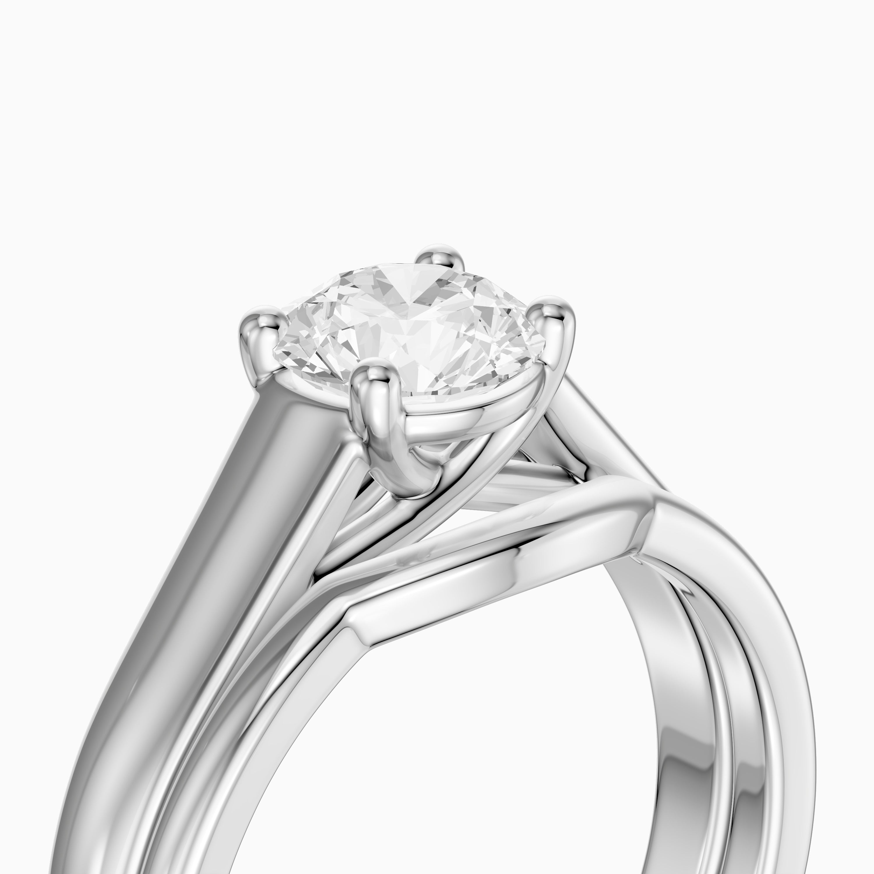 Anna Round Lab Grown Diamond Solitaire Bridal Set