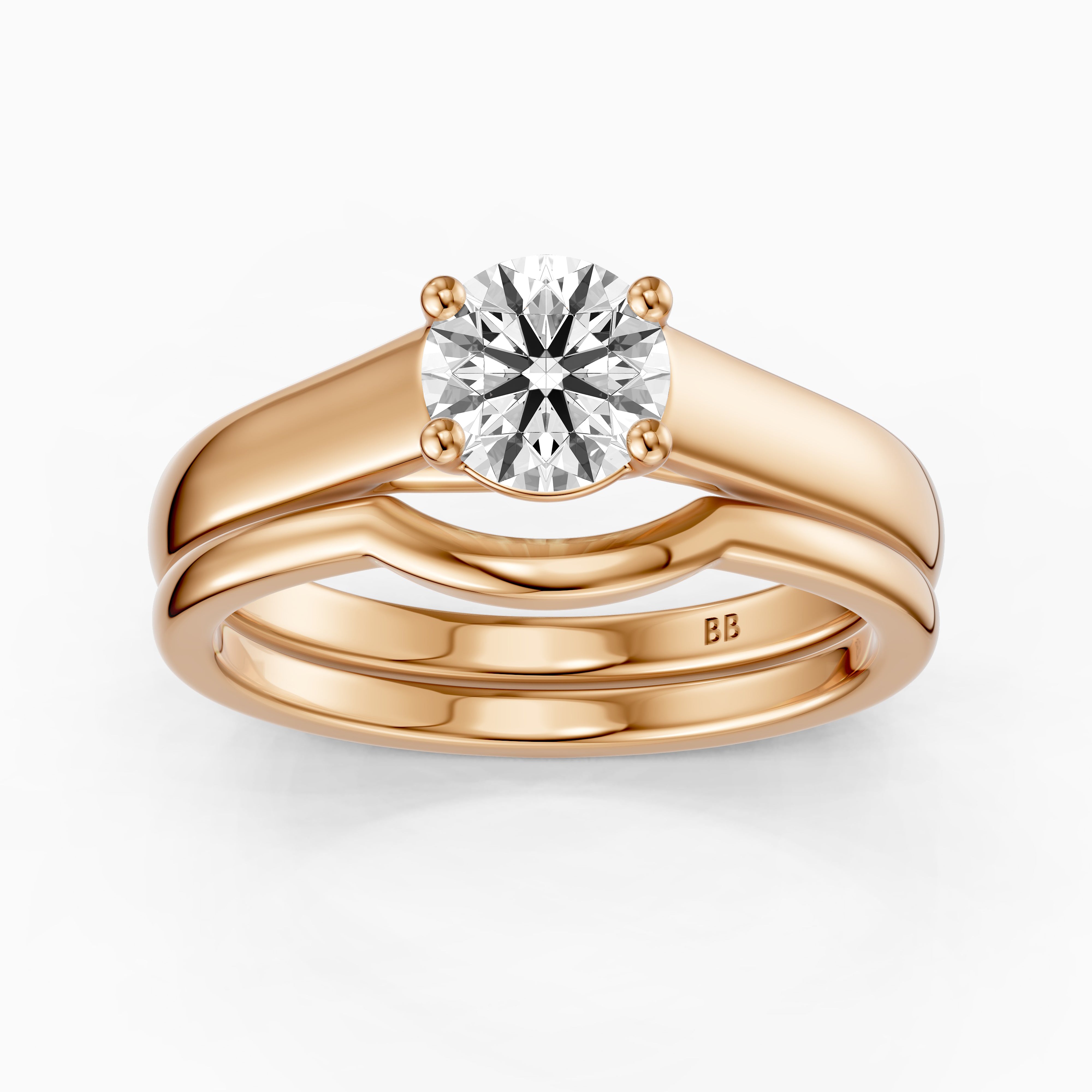 Anna Round Lab Grown Diamond Solitaire Bridal Set