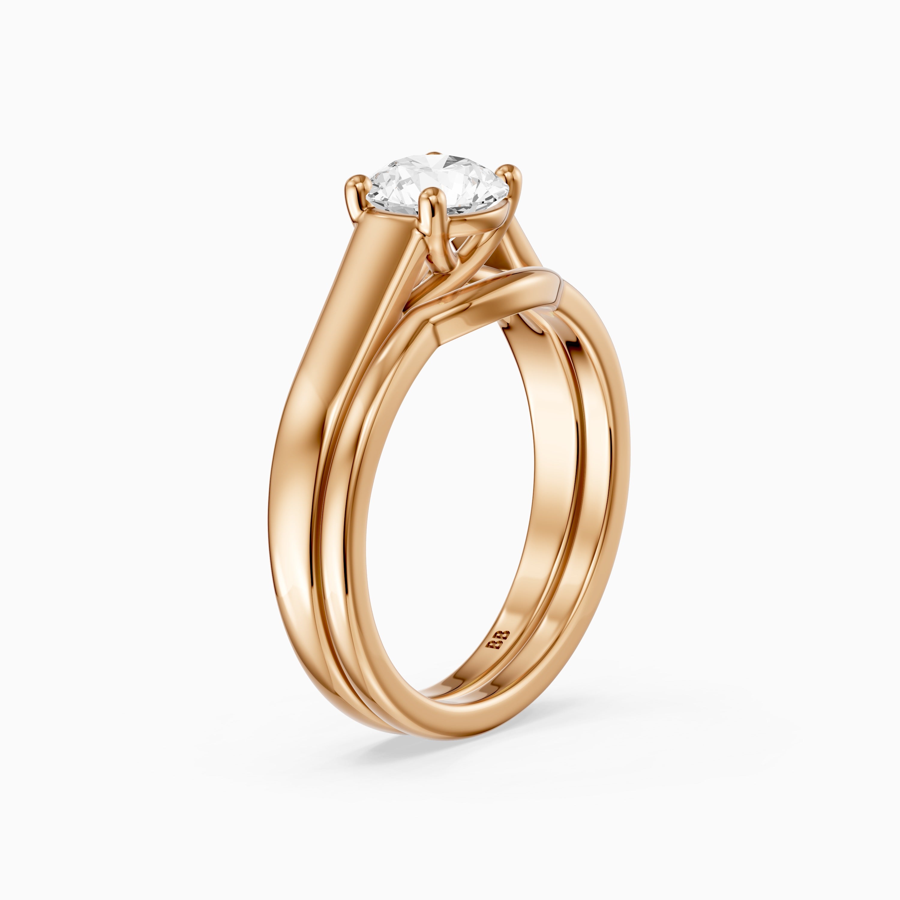 Anna Round Lab Grown Diamond Solitaire Bridal Set