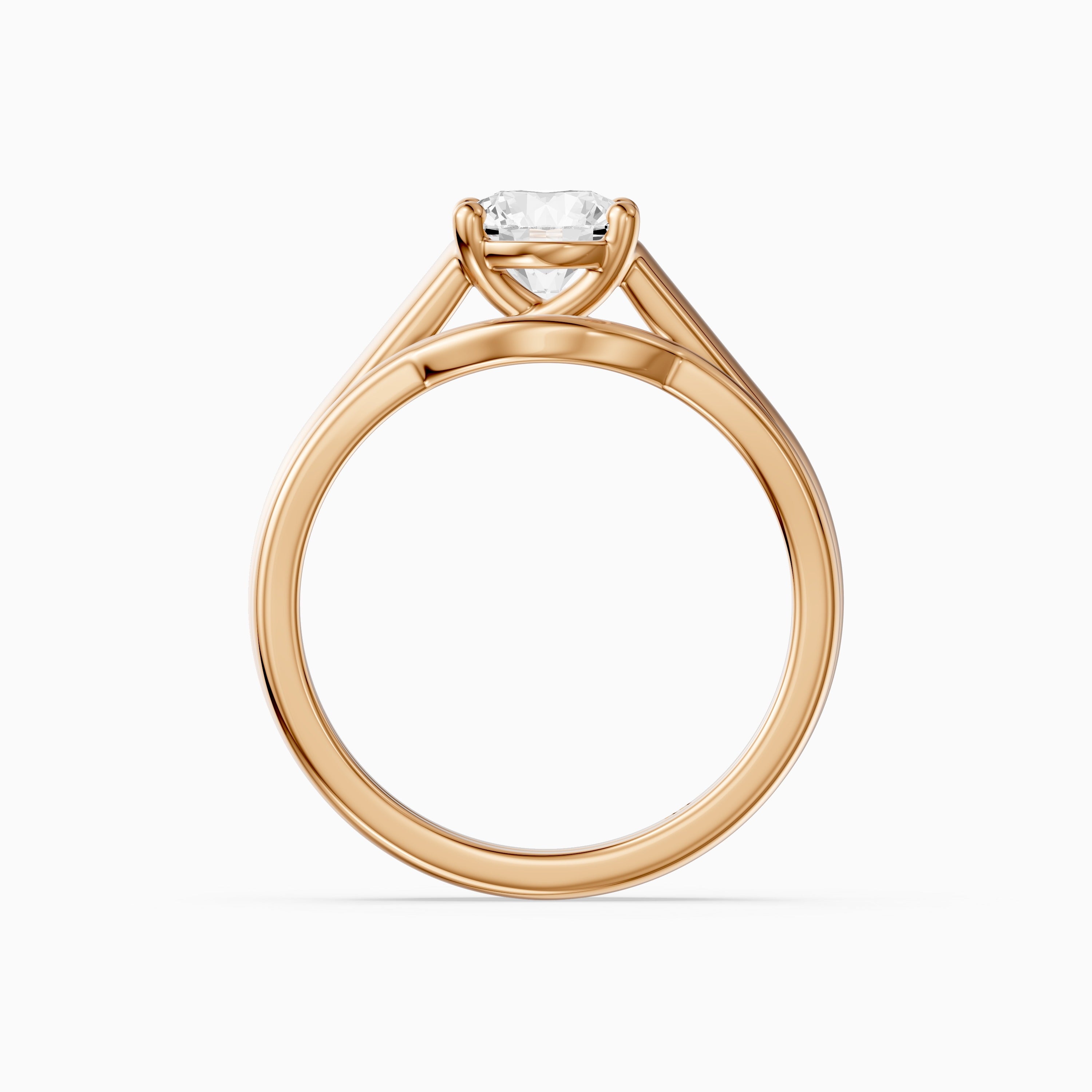 Anna Round Lab Grown Diamond Solitaire Bridal Set