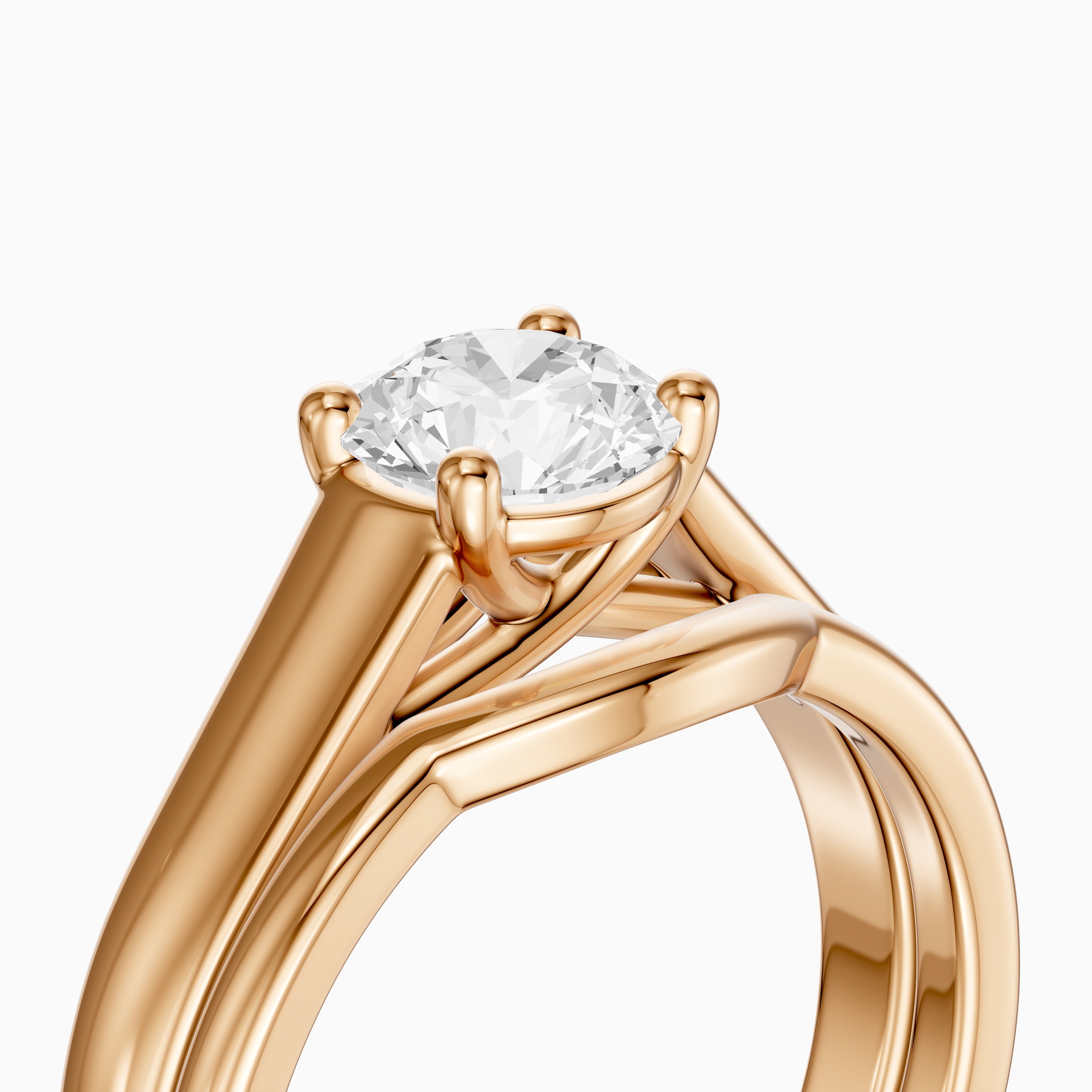 Anna Round Lab Grown Diamond Solitaire Bridal Set