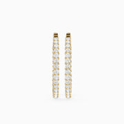 Mattea Round Lab Grown Diamond Full Eternity Inside Out Hoop Earrings