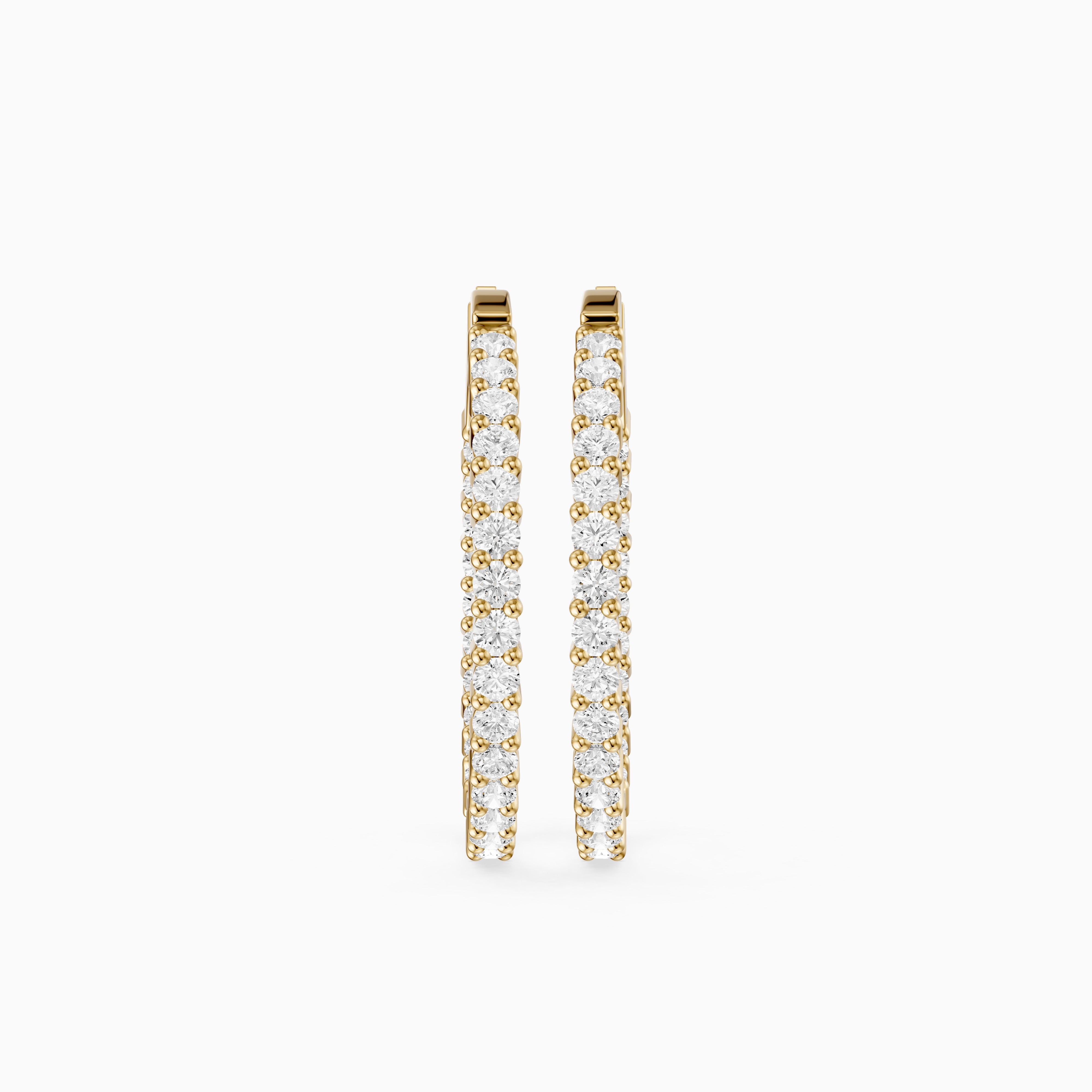 Mattea Round Lab Grown Diamond Full Eternity Inside Out Hoop Earrings