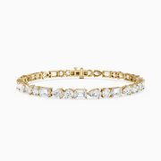 Kailene Pear, Round and Emerald Cut Lab Grown Diamond Tennis Bracelet