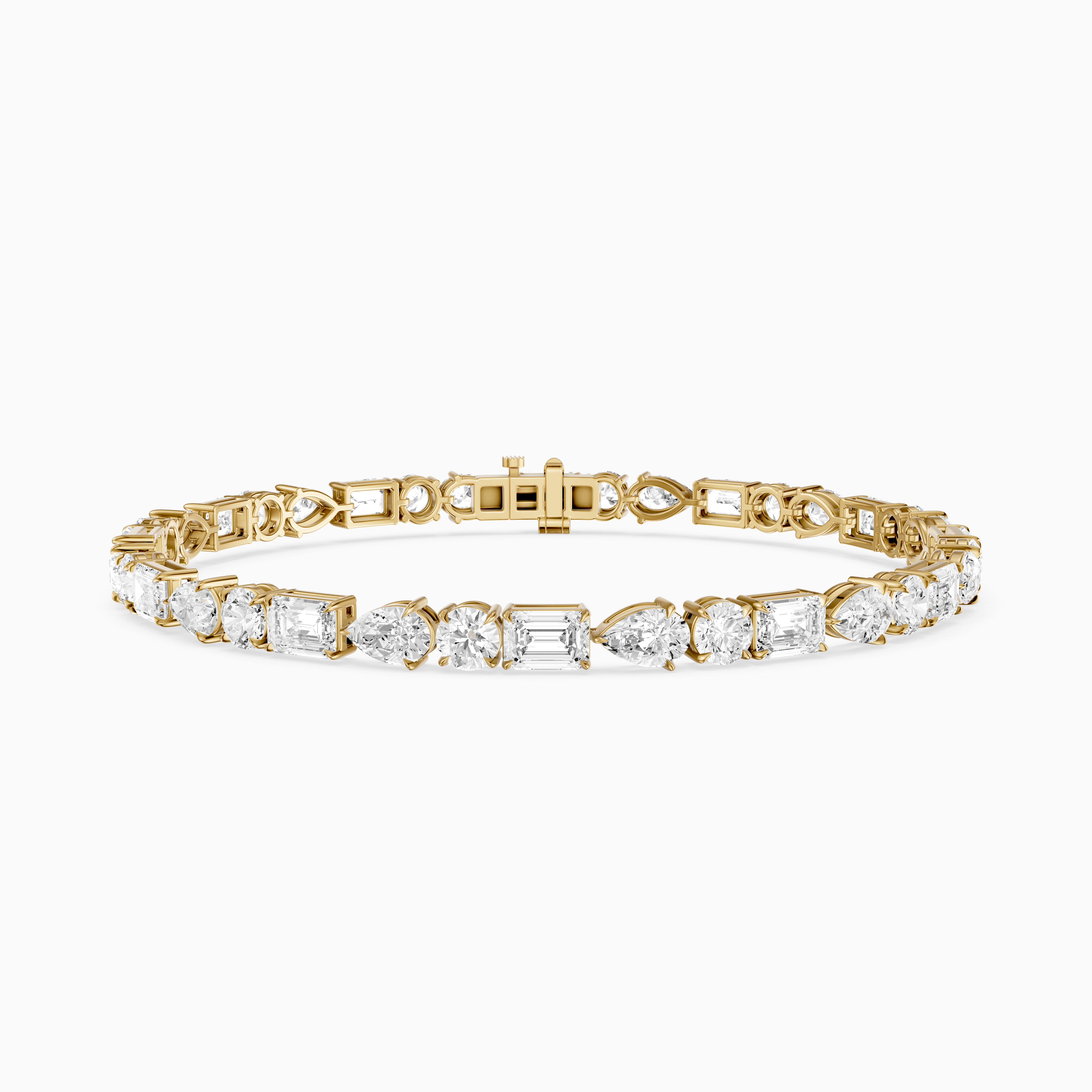 Kailene Pear, Round and Emerald Cut Lab Grown Diamond Tennis Bracelet