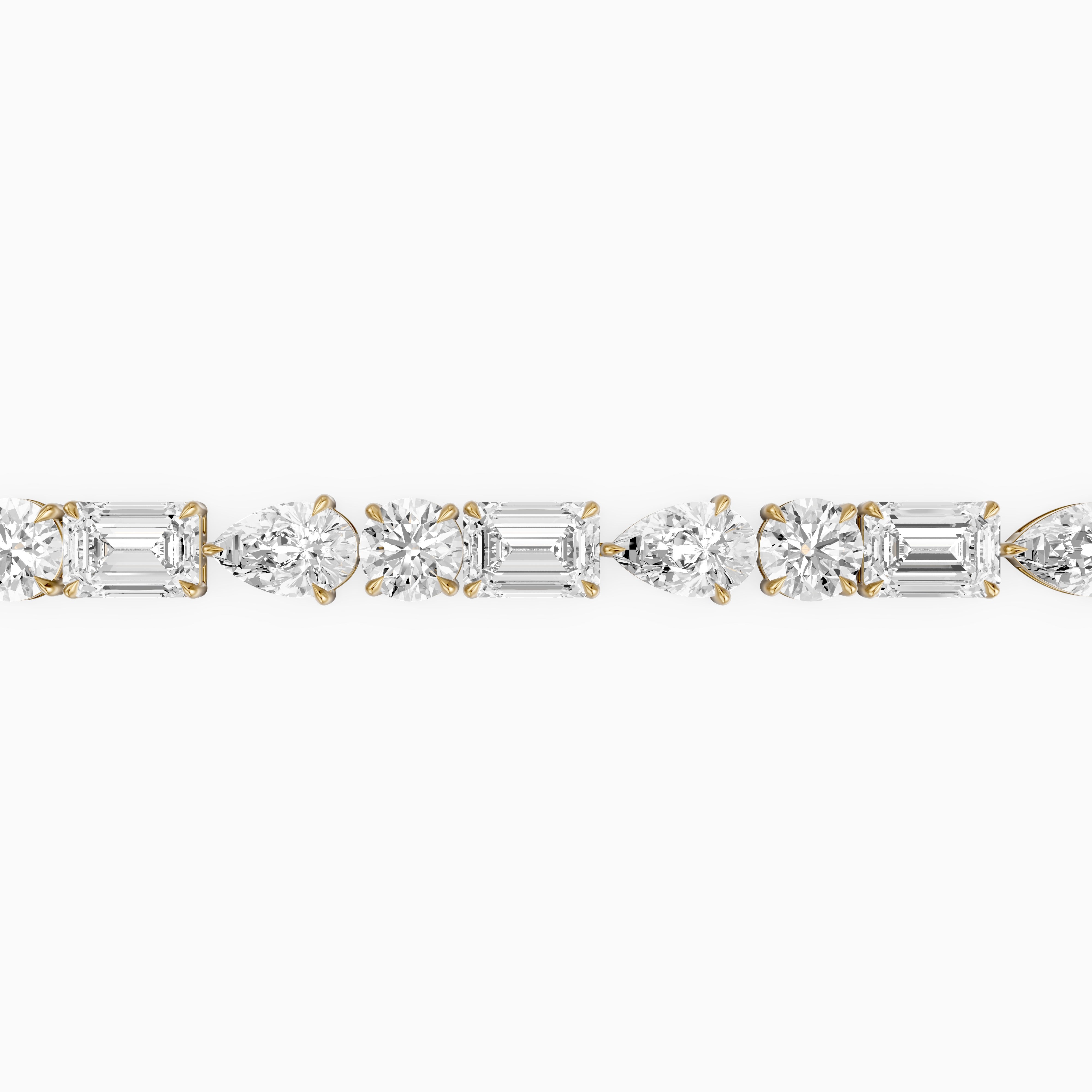 Kailene Pear, Round and Emerald Cut Lab Grown Diamond Tennis Bracelet