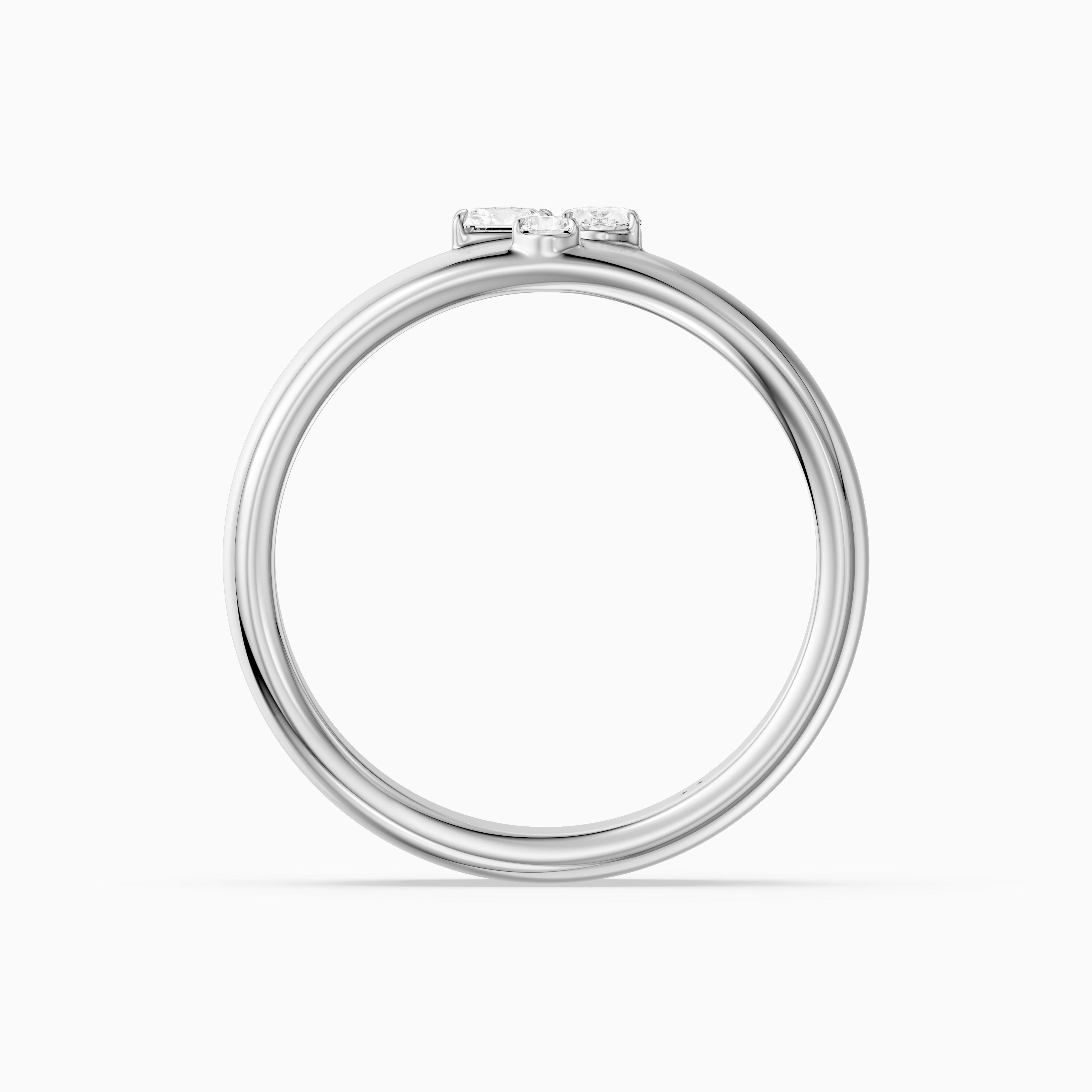 Fiamma Mixed Shape Lab Diamond Cluster Cigar Band
