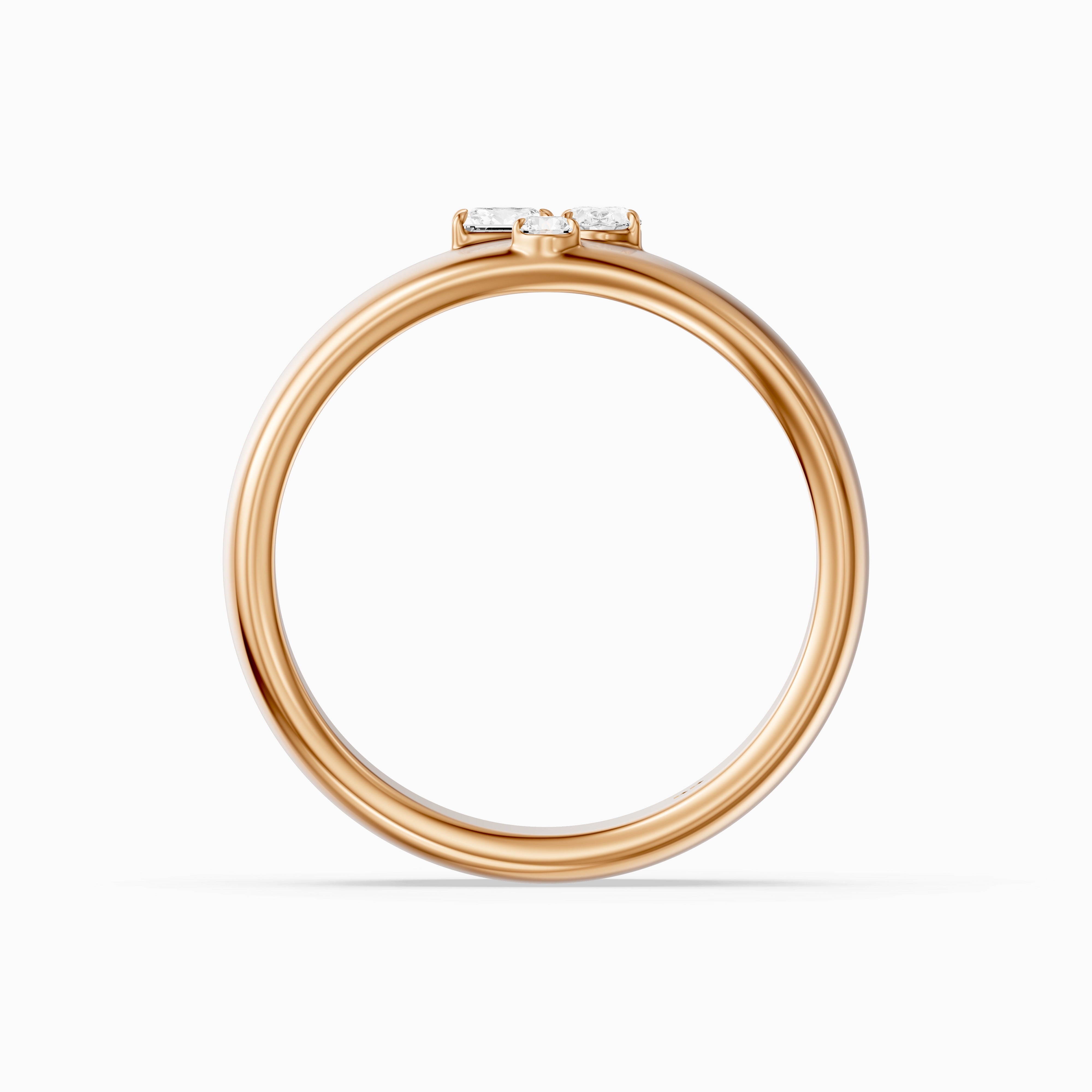 Fiamma Mixed Shape Lab Diamond Cluster Cigar Band