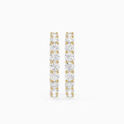 Maia Round Lab Grown Diamond Eternity U-Prong Hoop Earrings