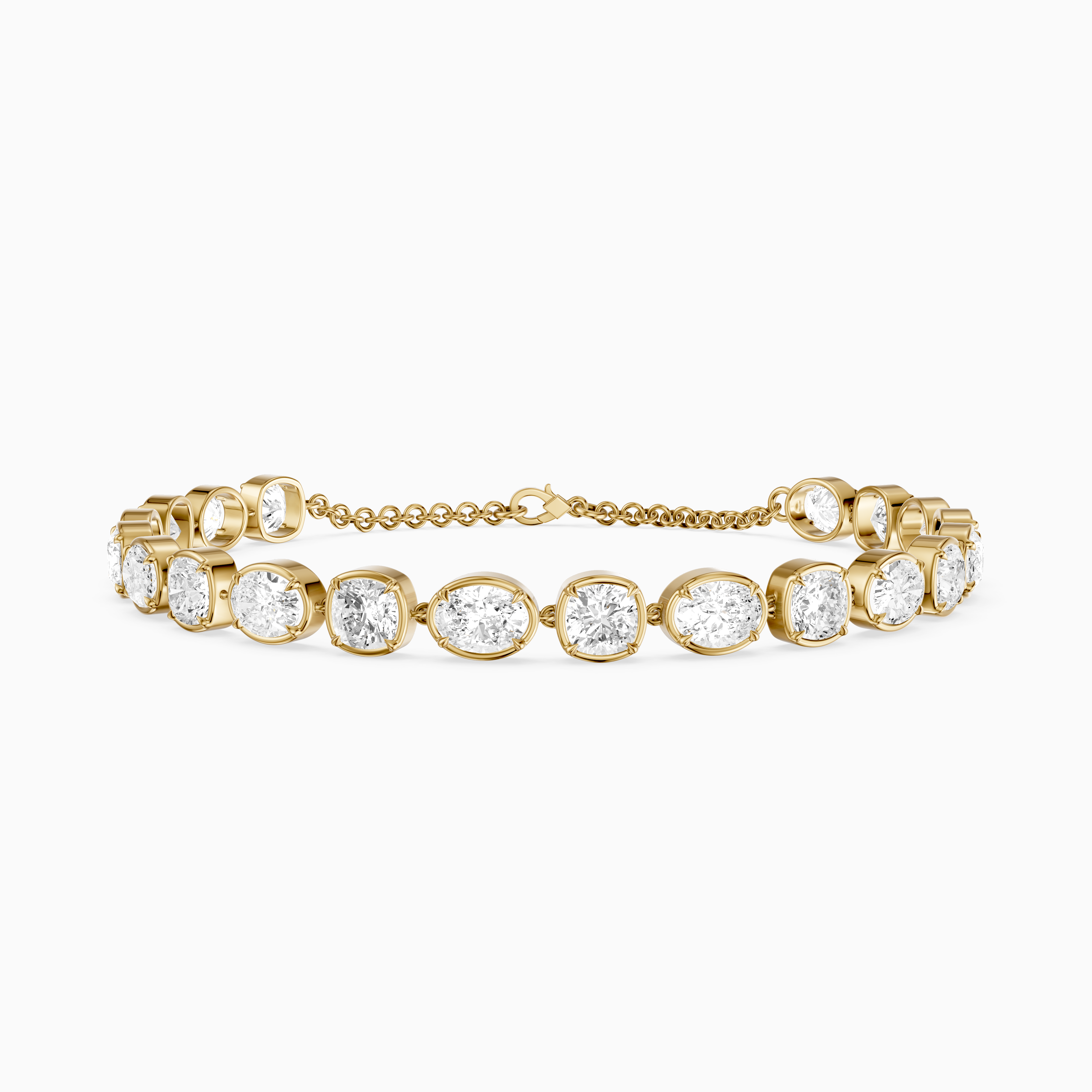 Jeren Cushion and Oval Shape Lab Grown Diamond Tennis Bracelet