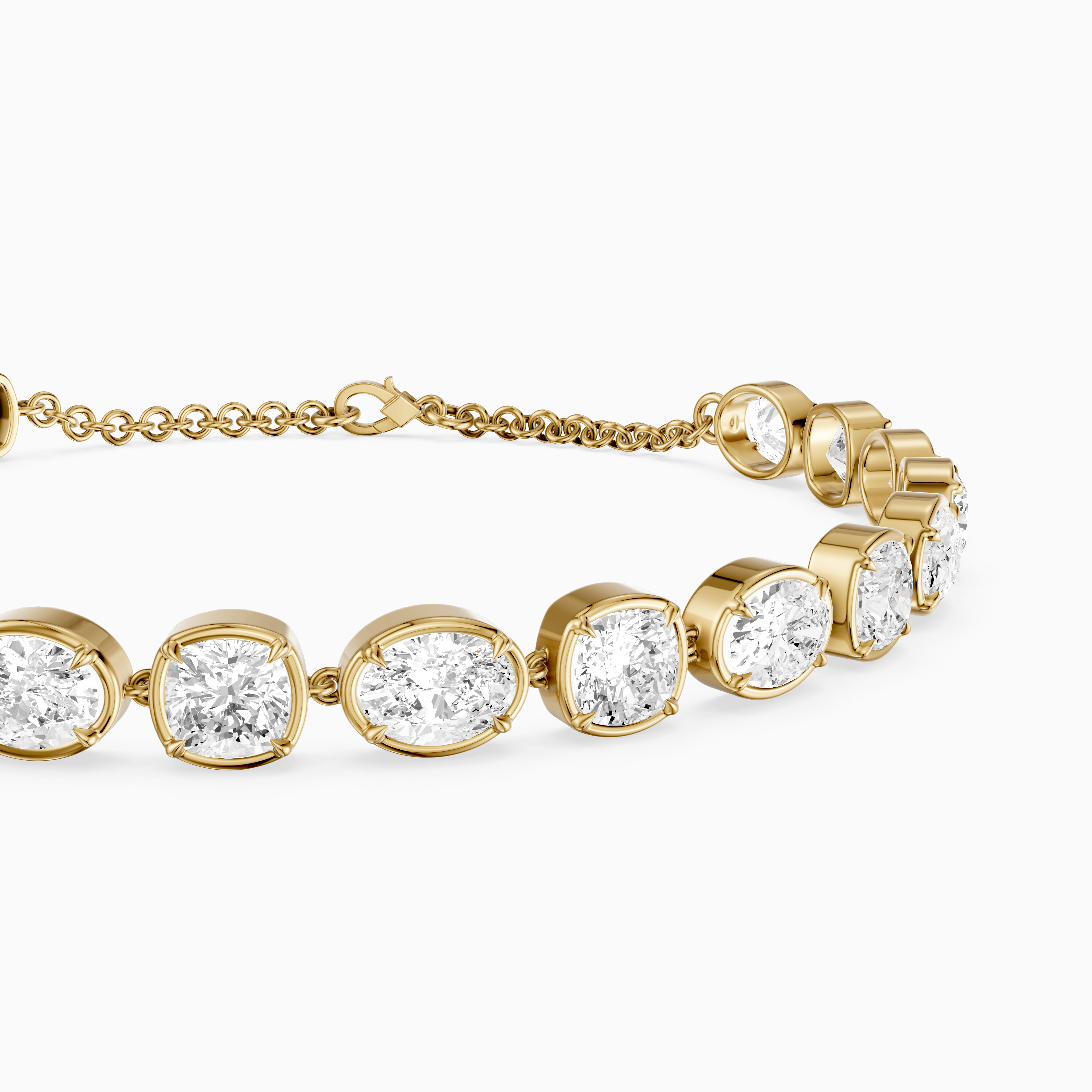 Jeren Cushion and Oval Shape Lab Grown Diamond Tennis Bracelet