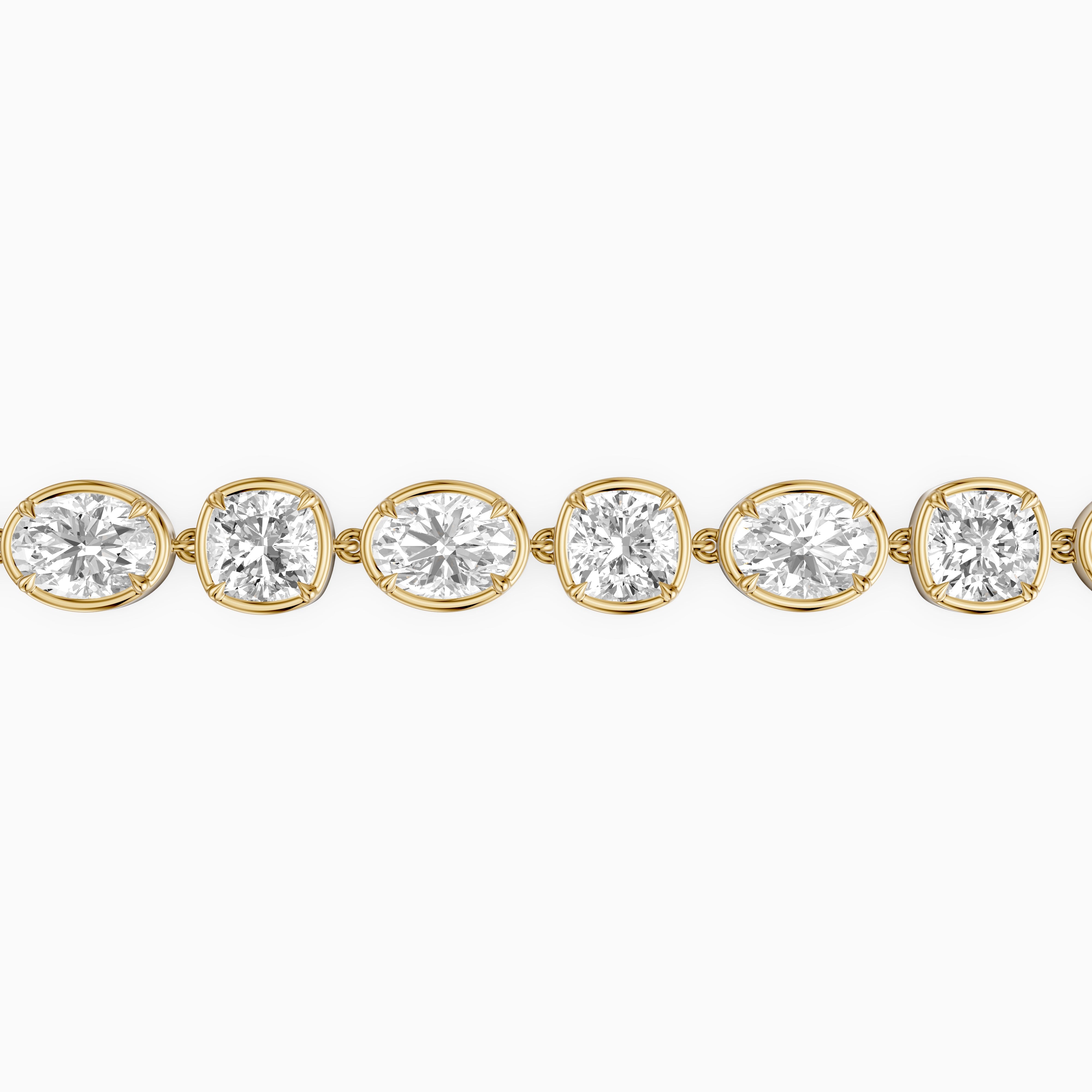 Jeren Cushion and Oval Shape Lab Grown Diamond Tennis Bracelet