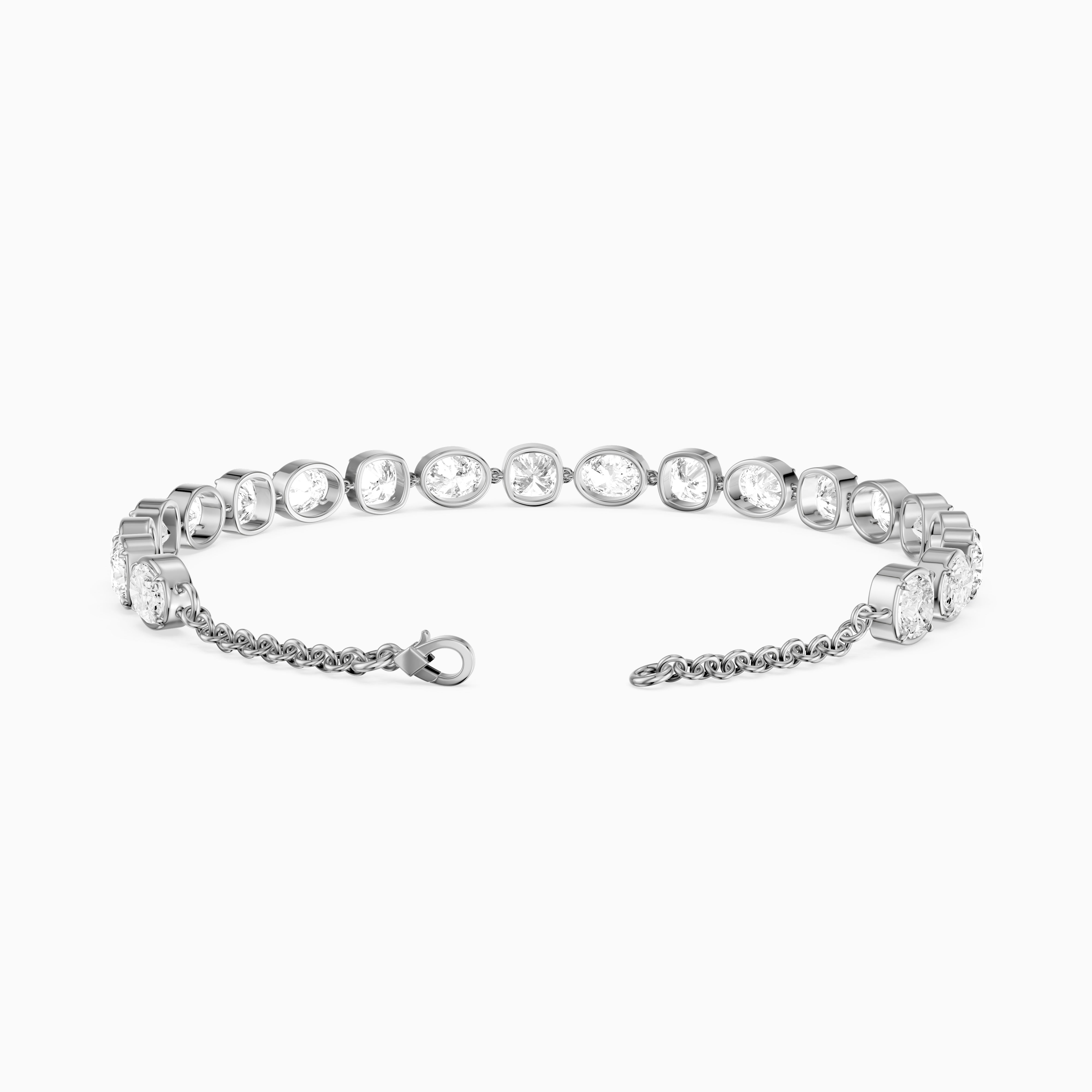 Jeren Cushion and Oval Shape Lab Grown Diamond Tennis Bracelet