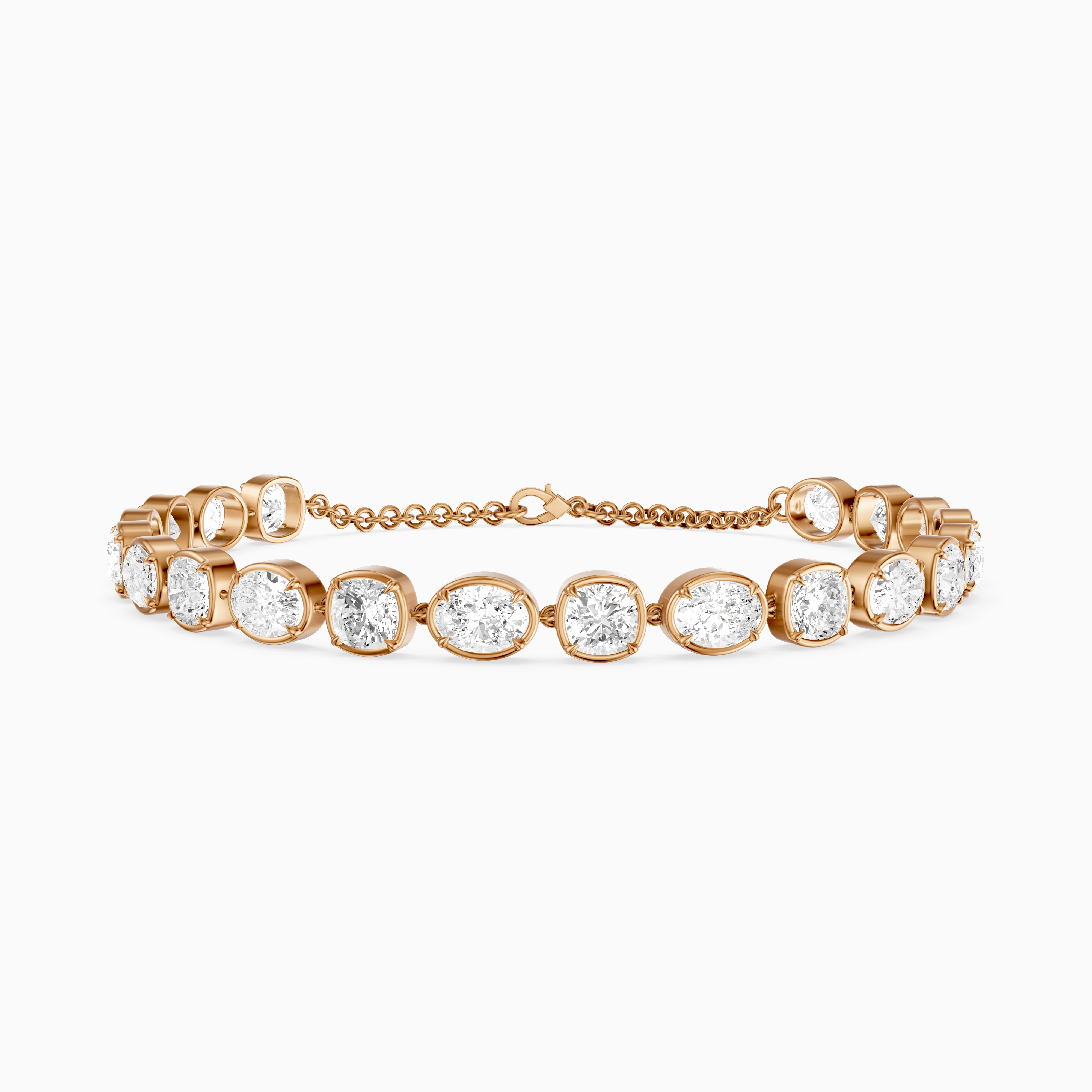 Jeren Cushion and Oval Shape Lab Grown Diamond Tennis Bracelet