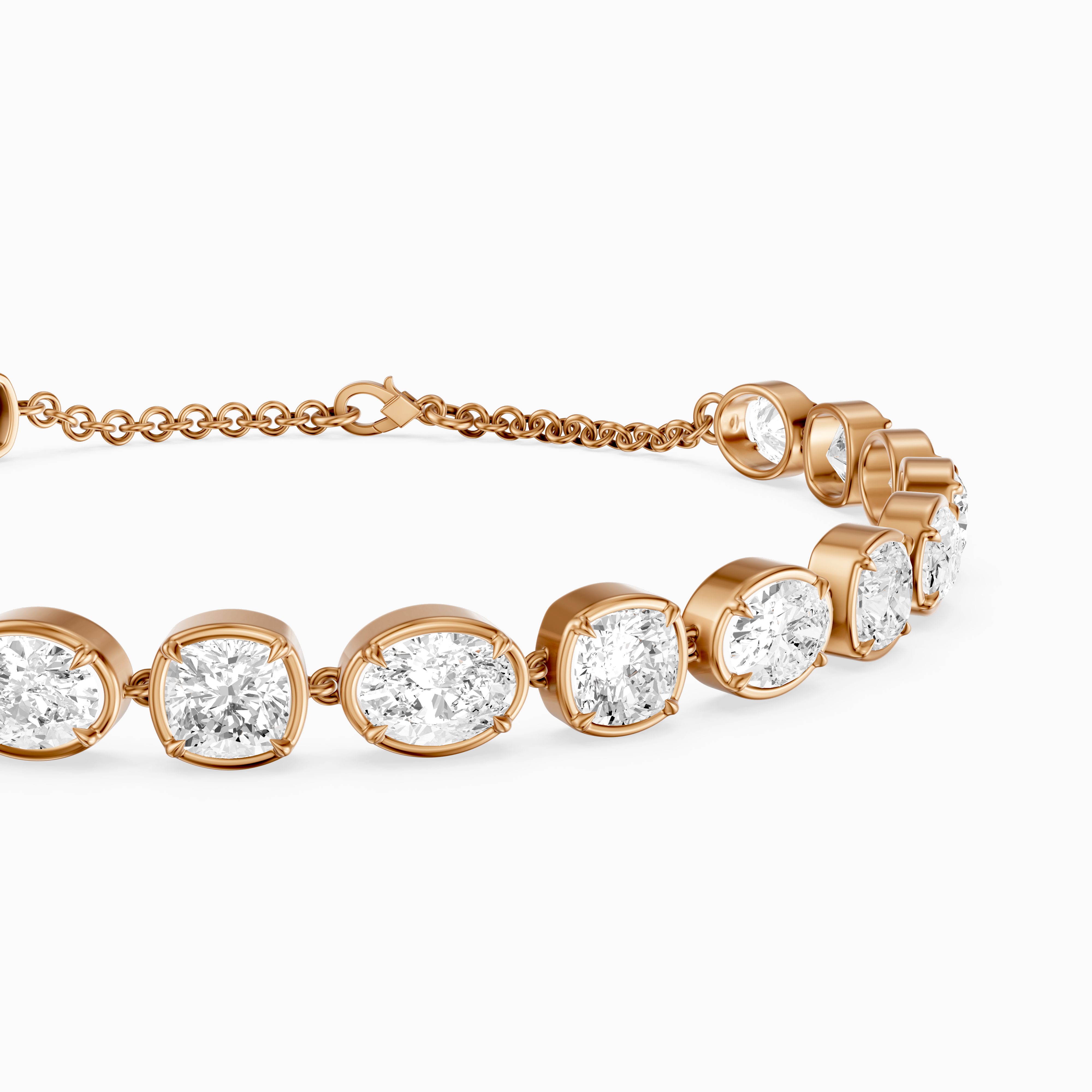 Jeren Cushion and Oval Shape Lab Grown Diamond Tennis Bracelet