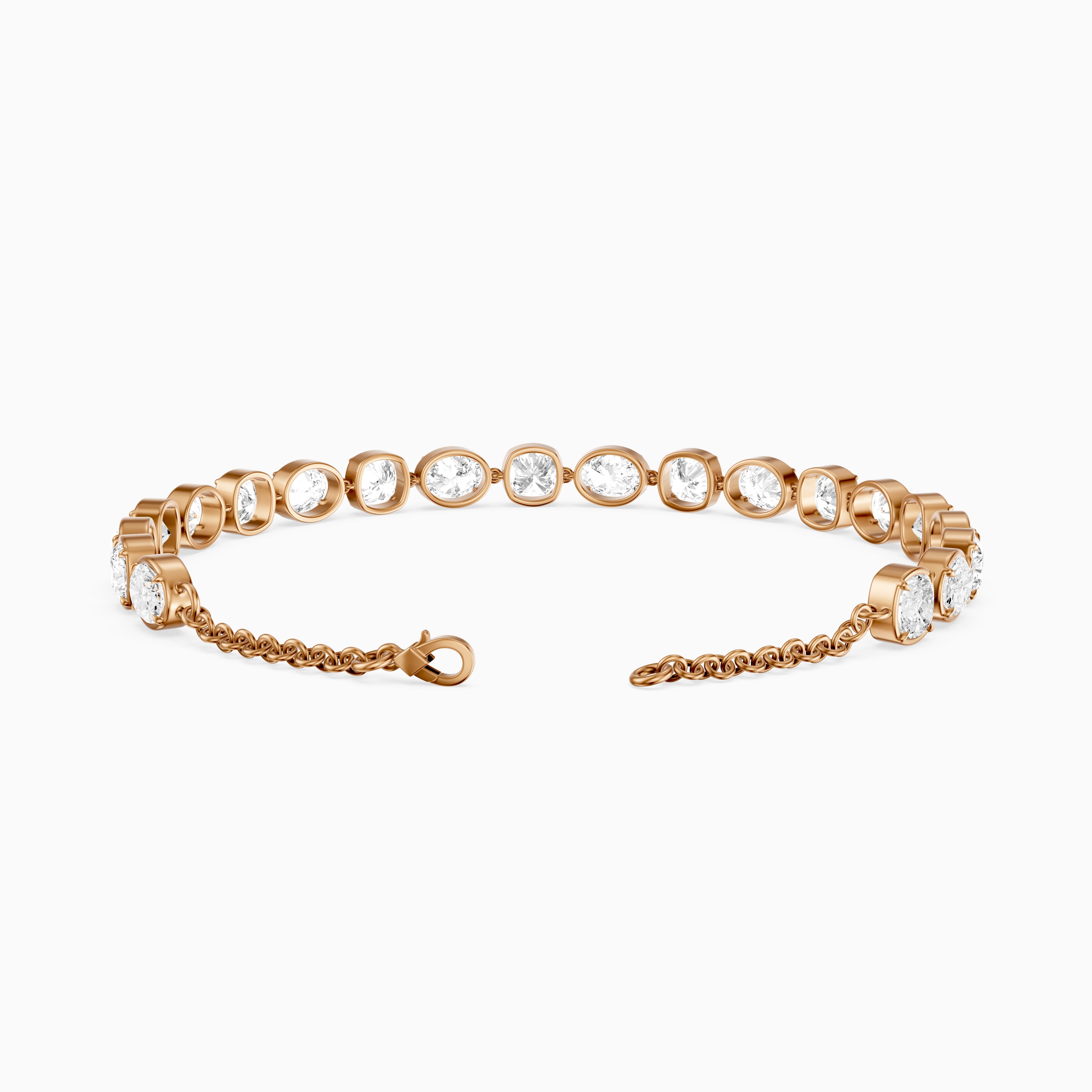 Jeren Cushion and Oval Shape Lab Grown Diamond Tennis Bracelet