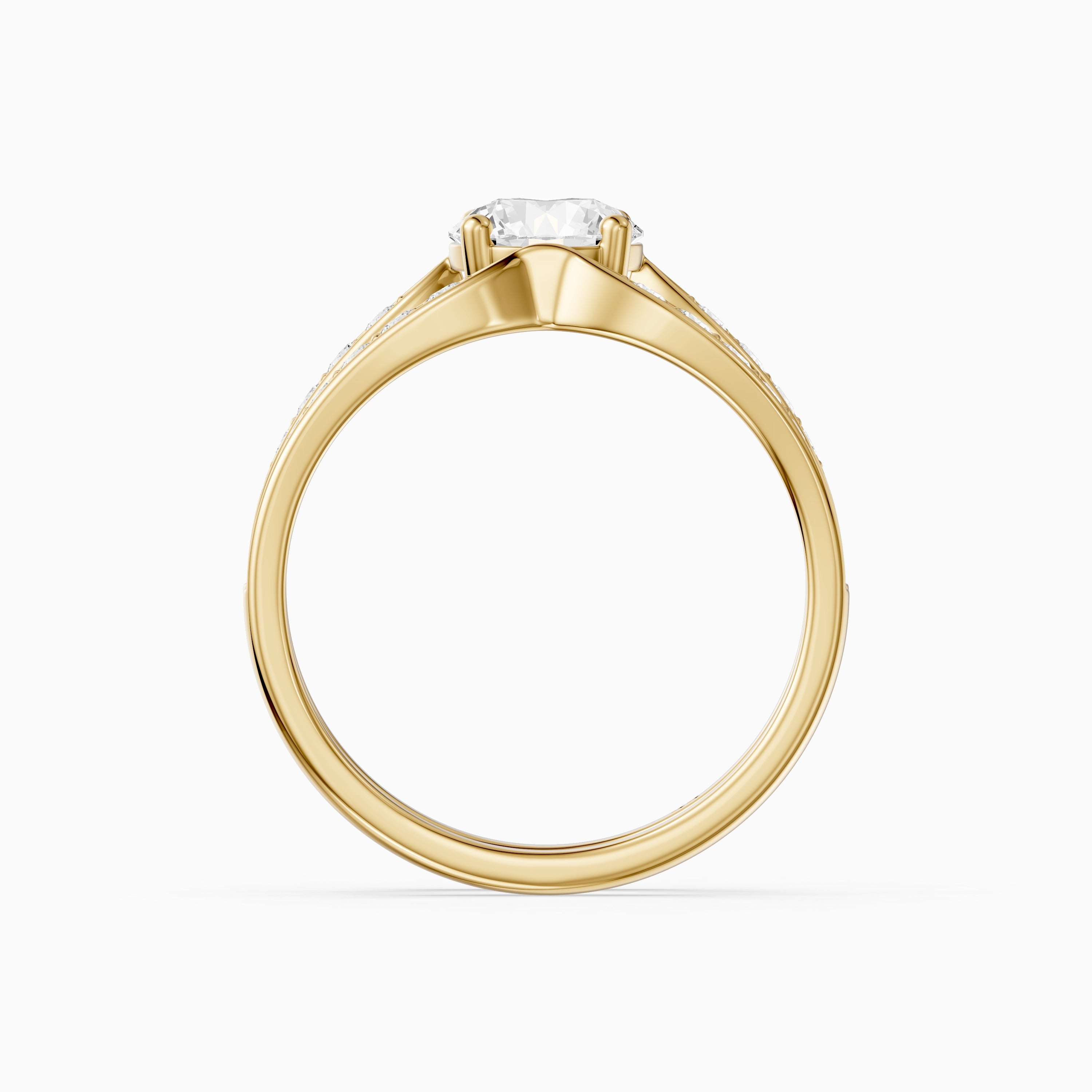 Naomi Round Lab Grown Diamond Graduated Pave Bridal Set