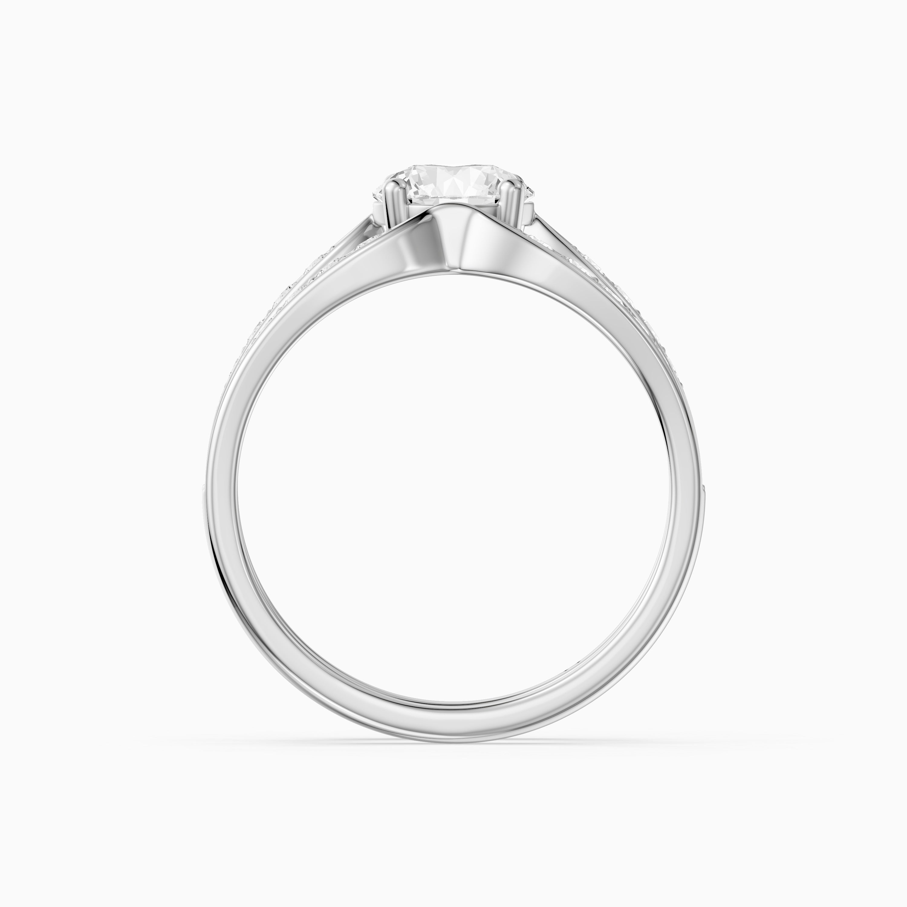 Naomi Round Lab Grown Diamond Graduated Pave Bridal Set