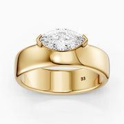 Rossella Marquise Cut Lab Diamond Solitaire Cigar Band