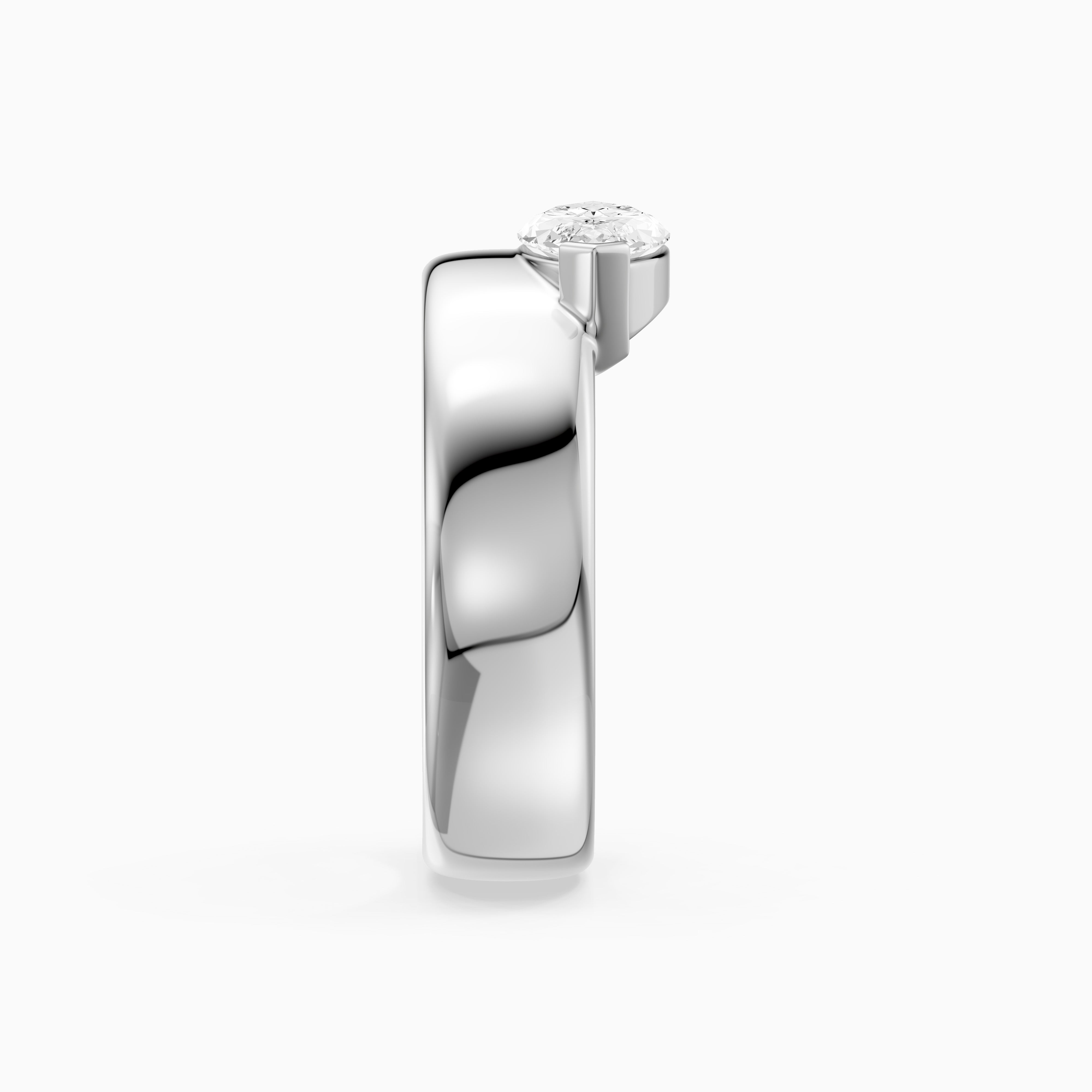 Rossella Marquise Cut Lab Diamond Solitaire Cigar Band