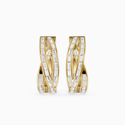 Liliana Baguette Lab Grown Diamond Crossover Hoop Earrings
