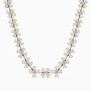 Margaret Pear Cut Lab Grown Diamond Floral Statement Necklace