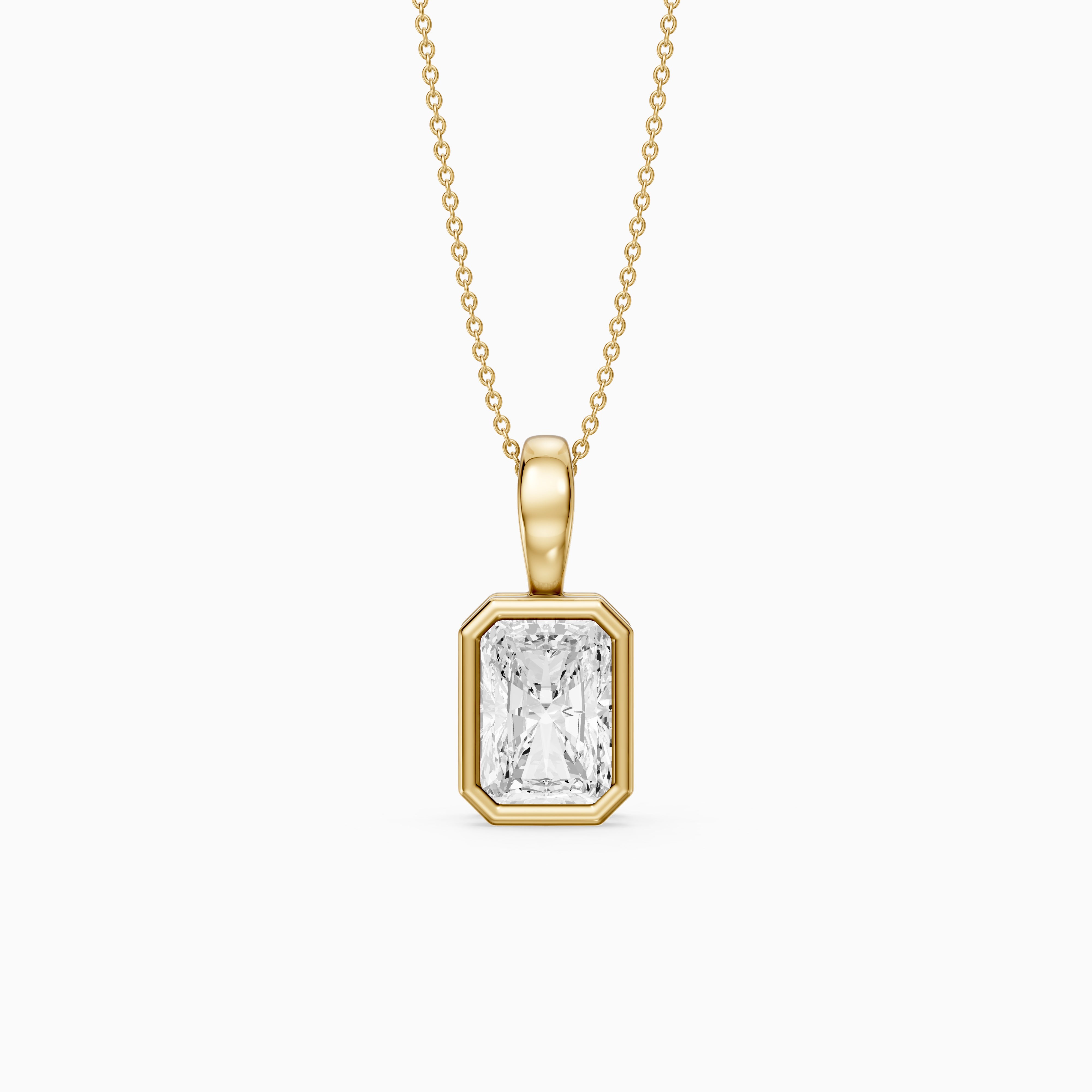 Camilla Radiant Lab Grown Diamond Bezel Solitaire Pendant