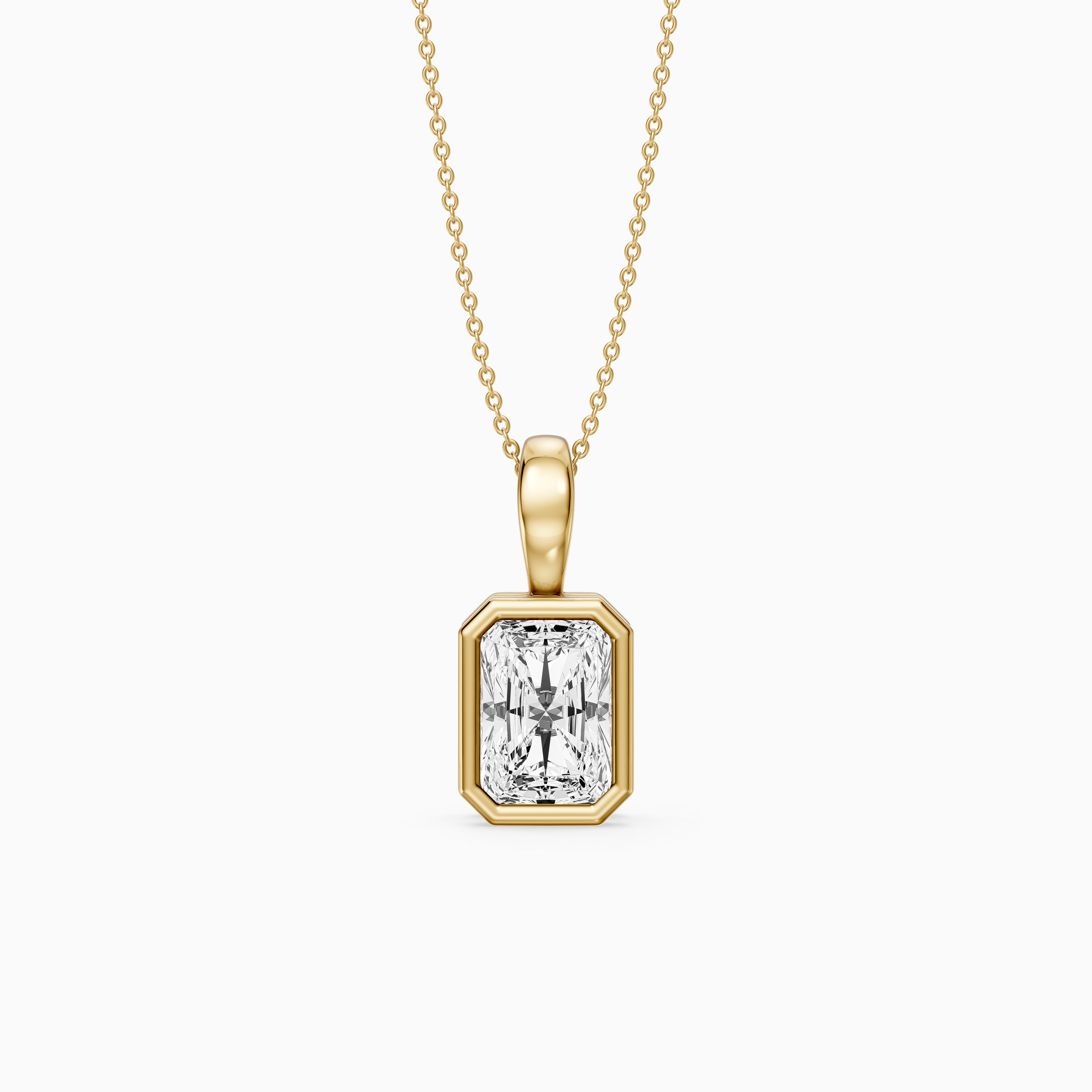 Camilla Radiant Lab Grown Diamond Bezel Solitaire Pendant