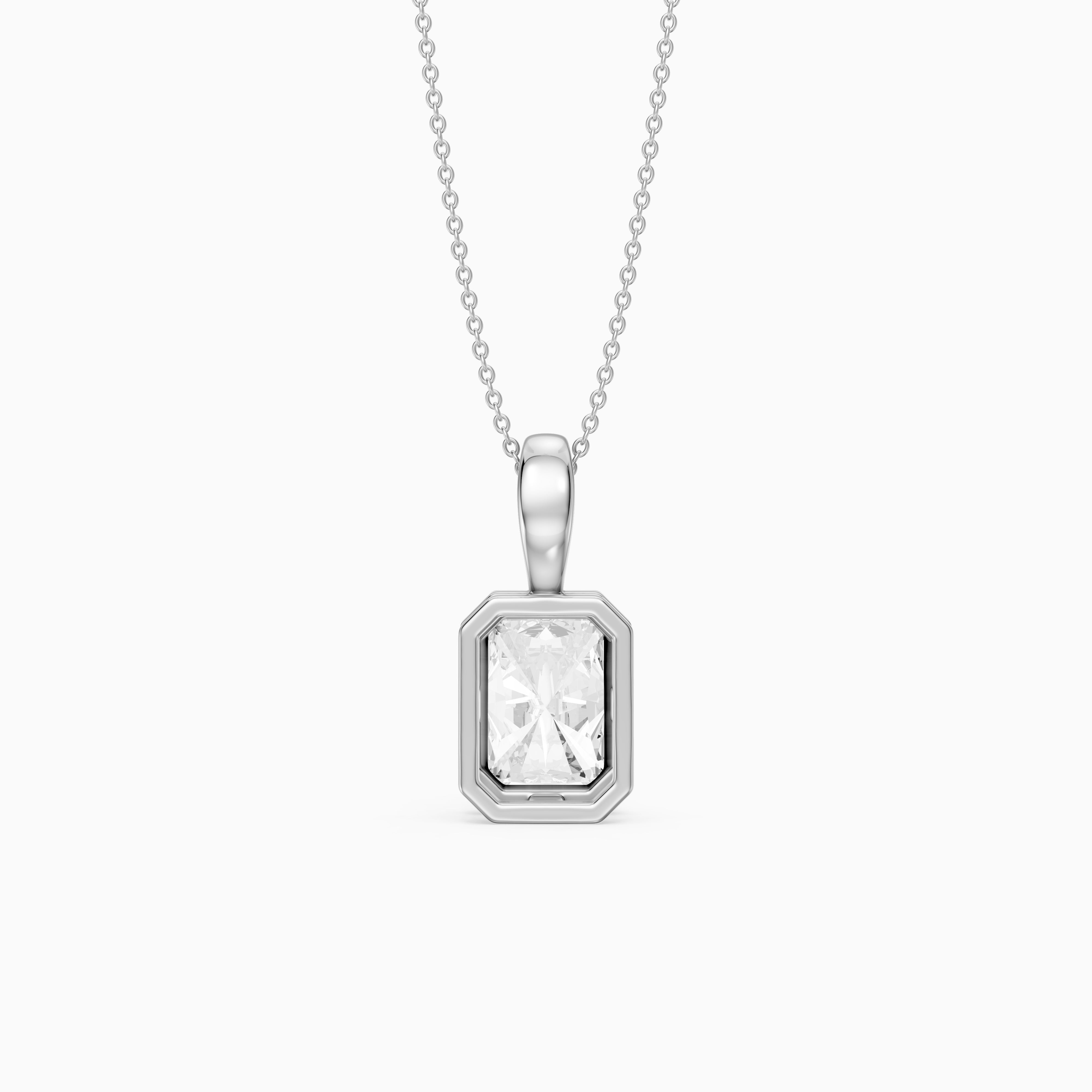 Camilla Radiant Lab Grown Diamond Bezel Solitaire Pendant