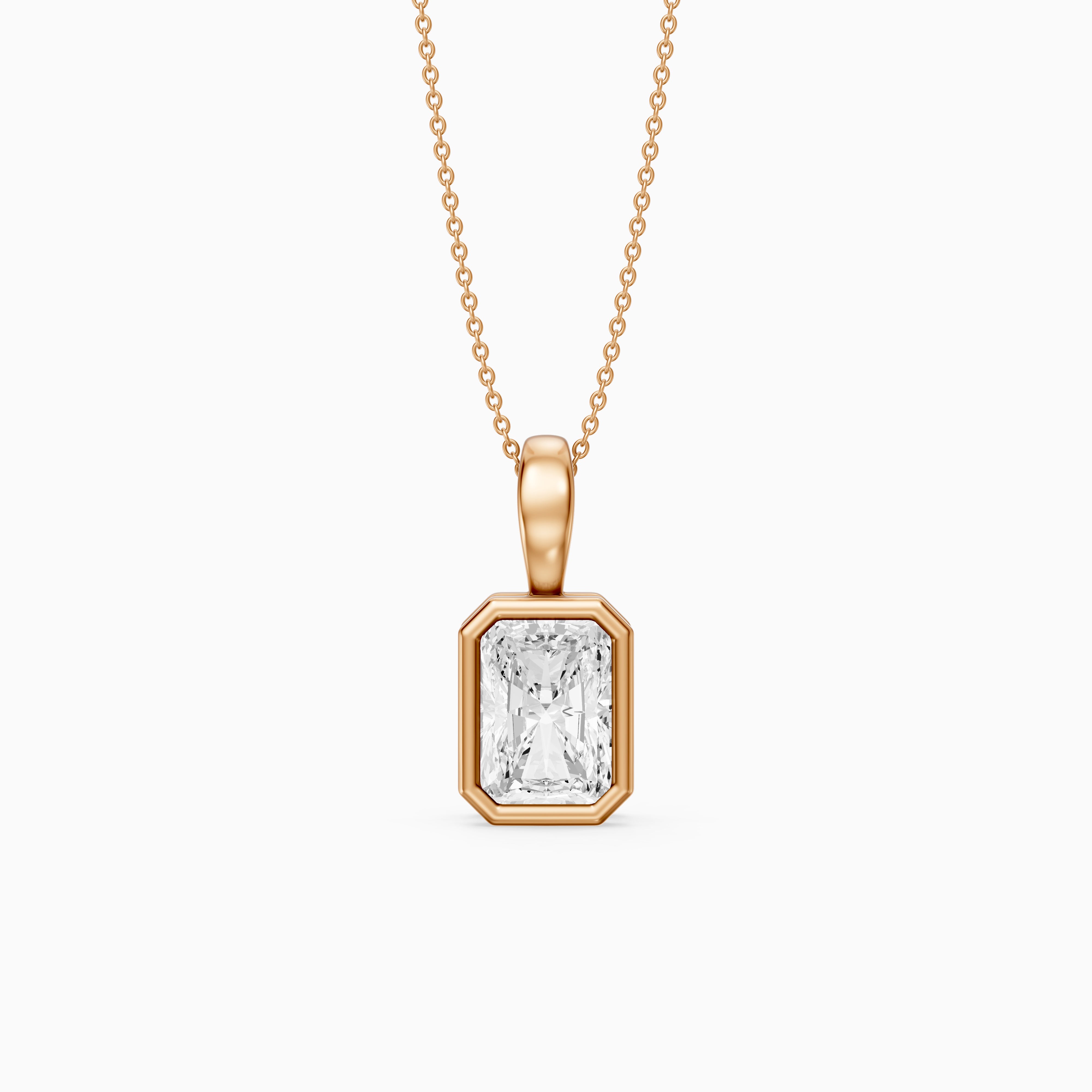 Camilla Radiant Lab Grown Diamond Bezel Solitaire Pendant