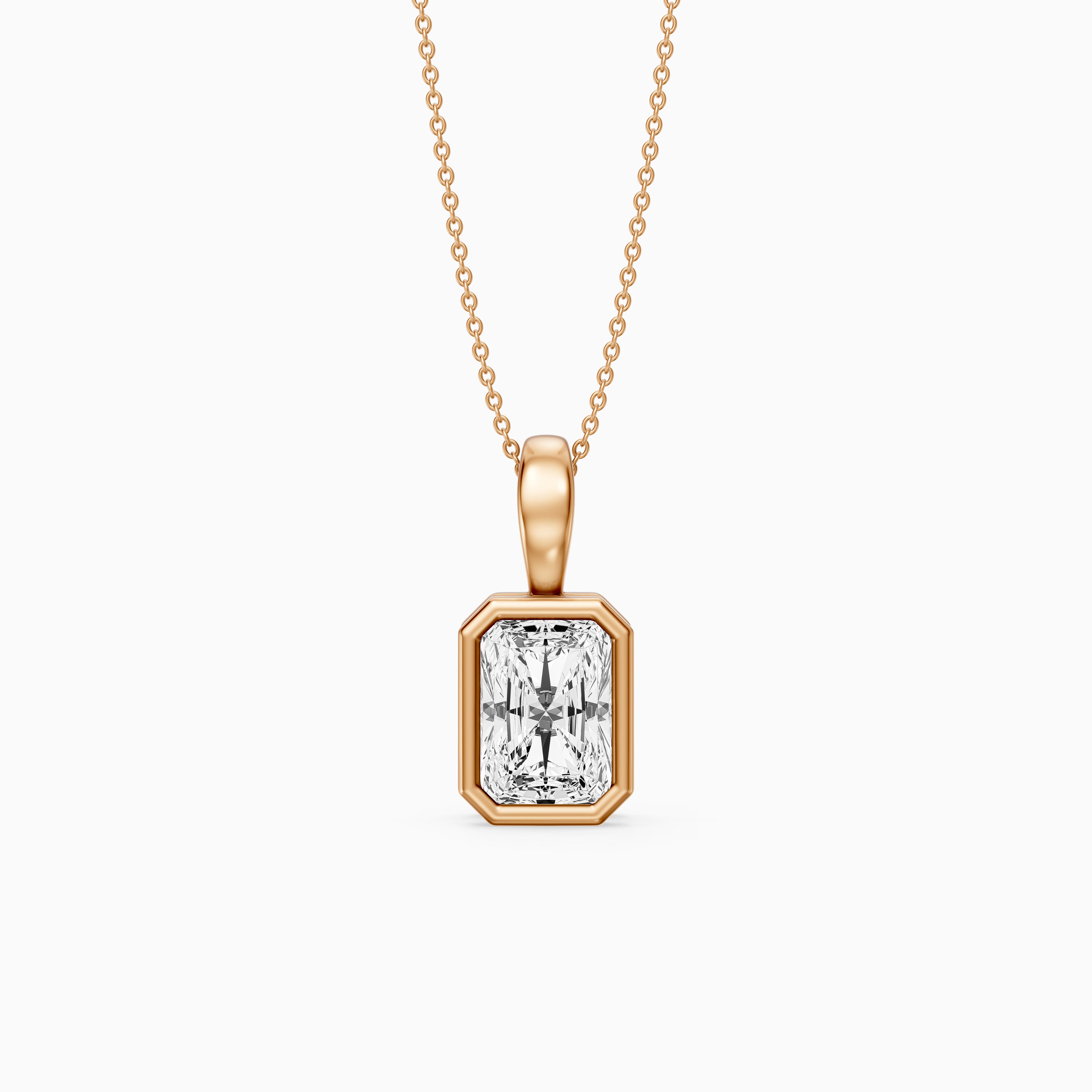 Camilla Radiant Lab Grown Diamond Bezel Solitaire Pendant