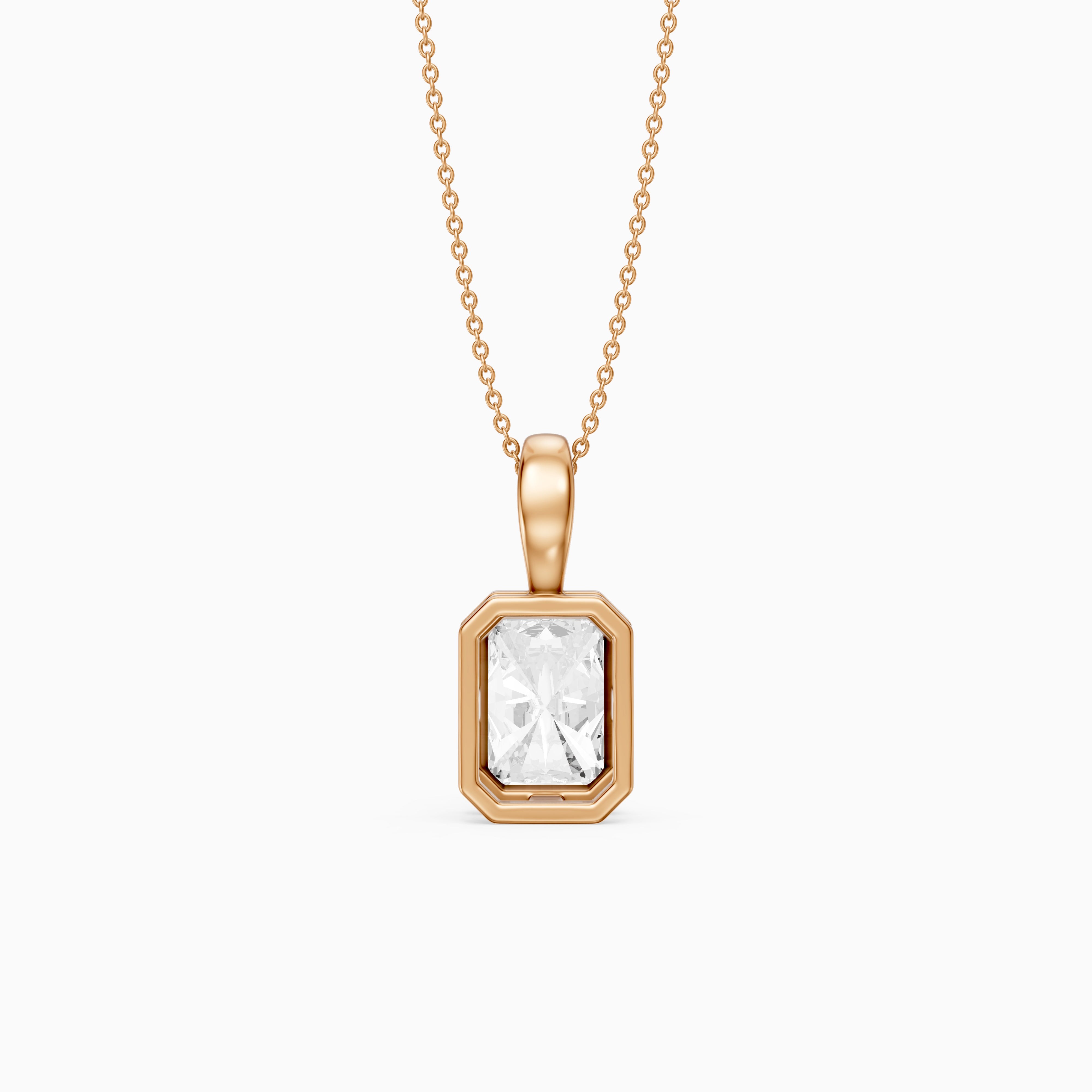 Camilla Radiant Lab Grown Diamond Bezel Solitaire Pendant