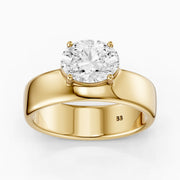 Fleur Oval Cut Lab Diamond Prong Set Cigar Band