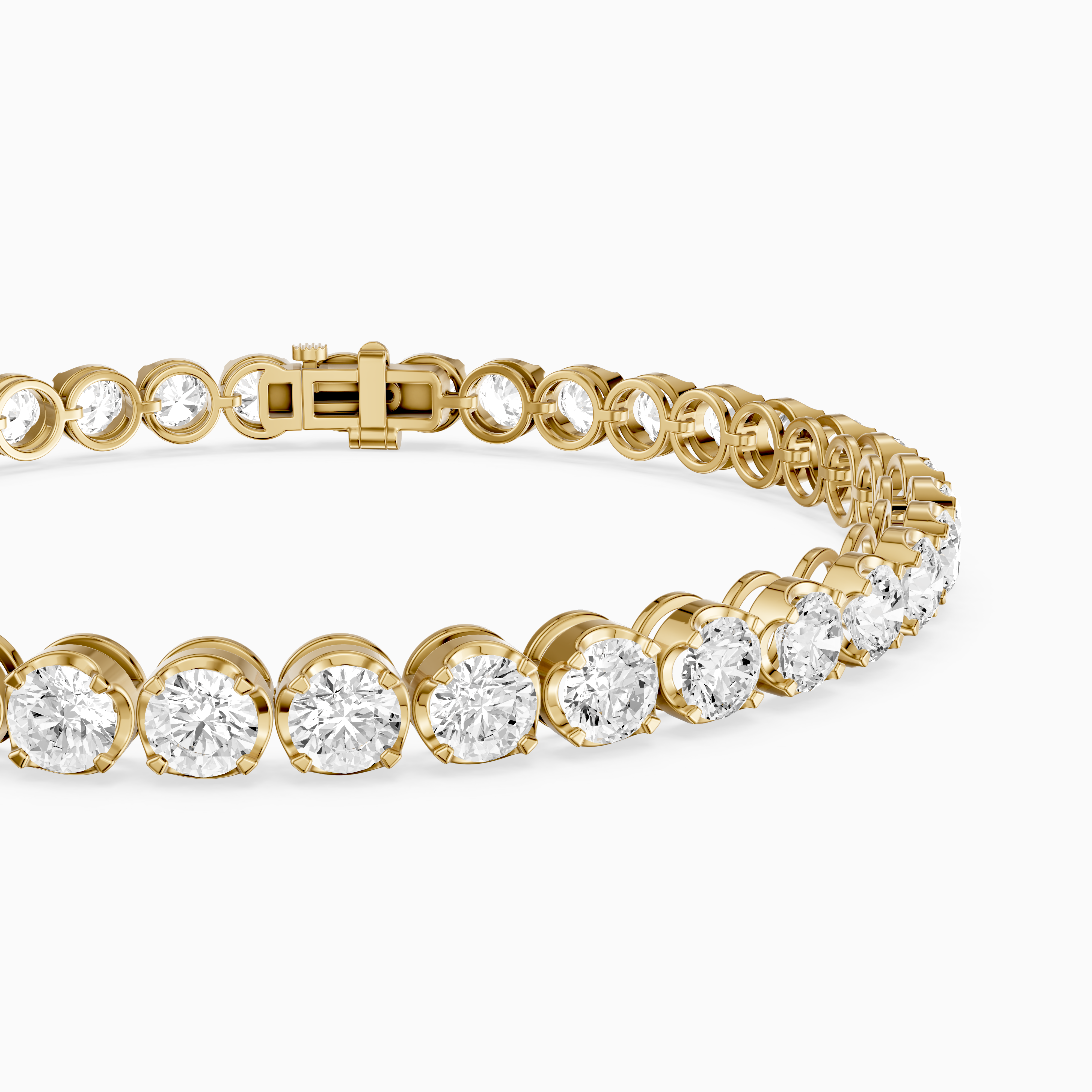 Ricca Four Prong Round Lab Grown Diamond Tennis Bracelet