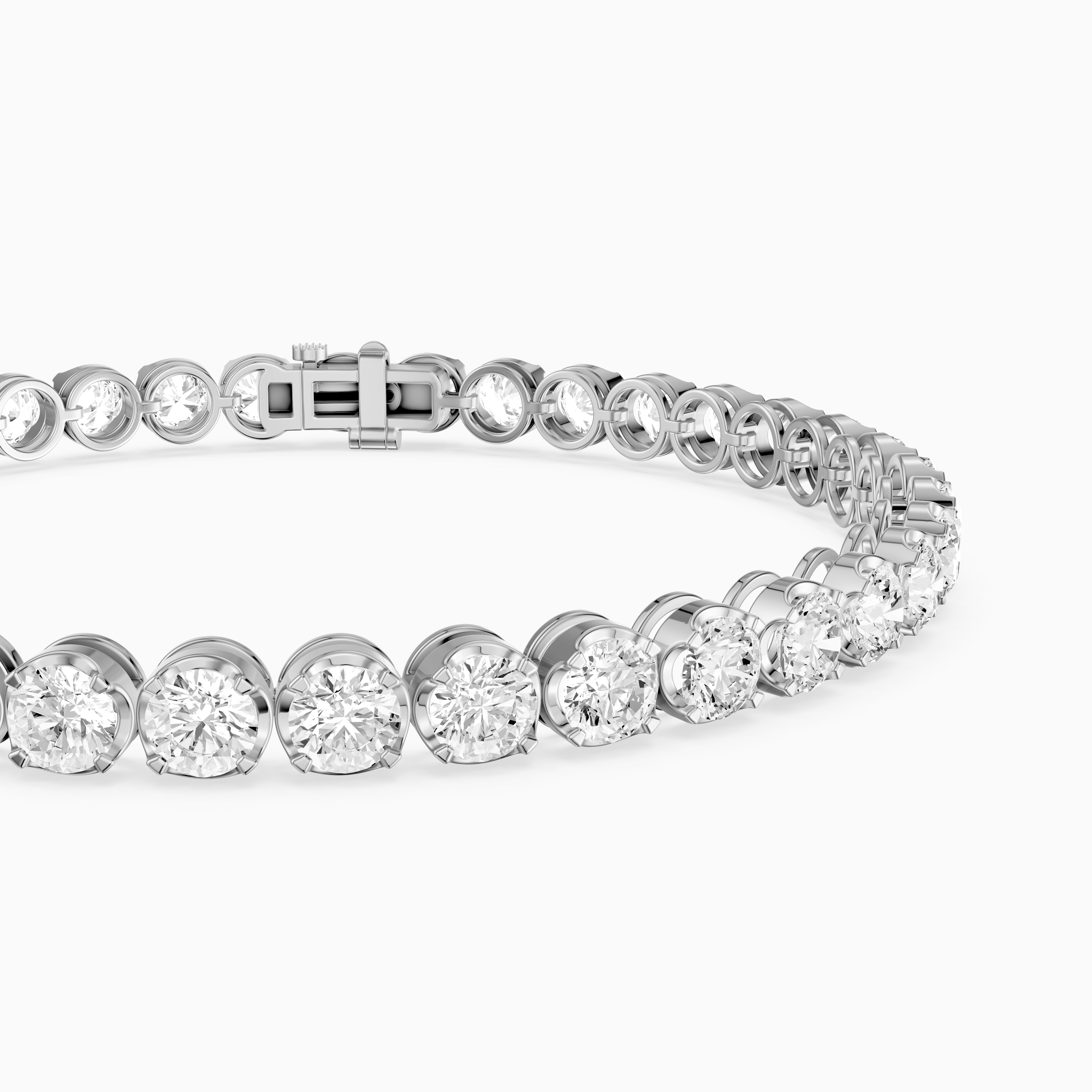 Ricca Four Prong Round Lab Grown Diamond Tennis Bracelet