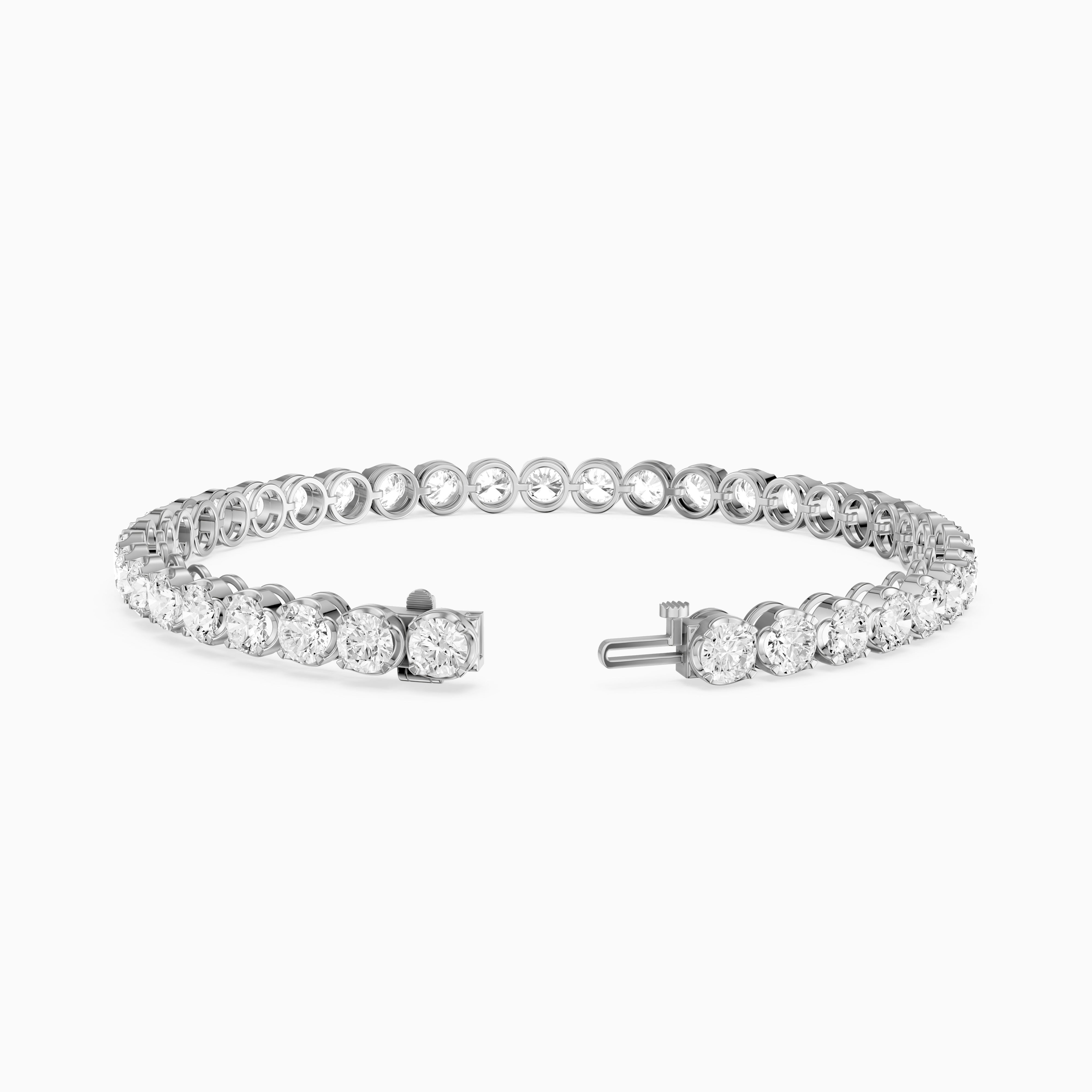 Ricca Four Prong Round Lab Grown Diamond Tennis Bracelet