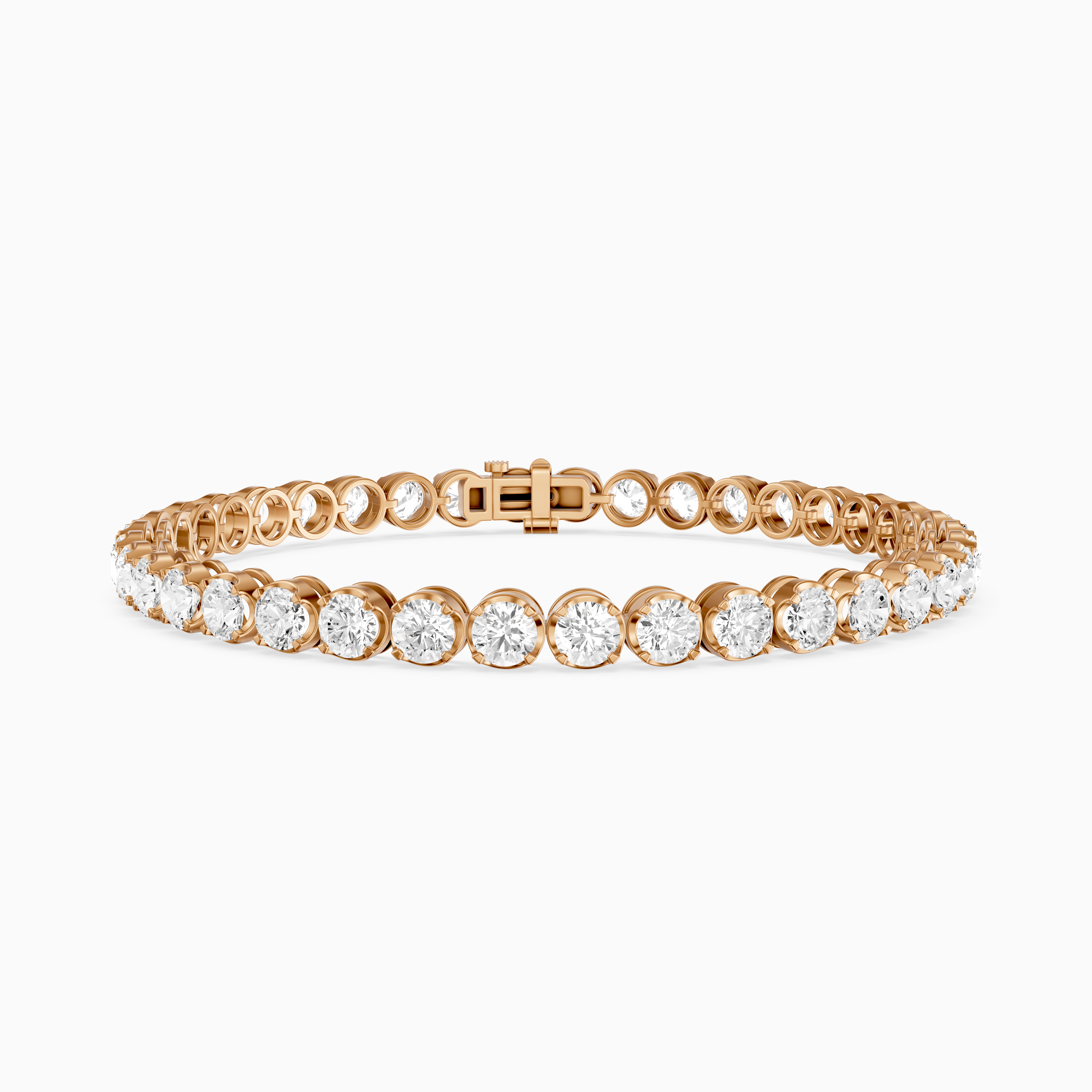 Ricca Four Prong Round Lab Grown Diamond Tennis Bracelet