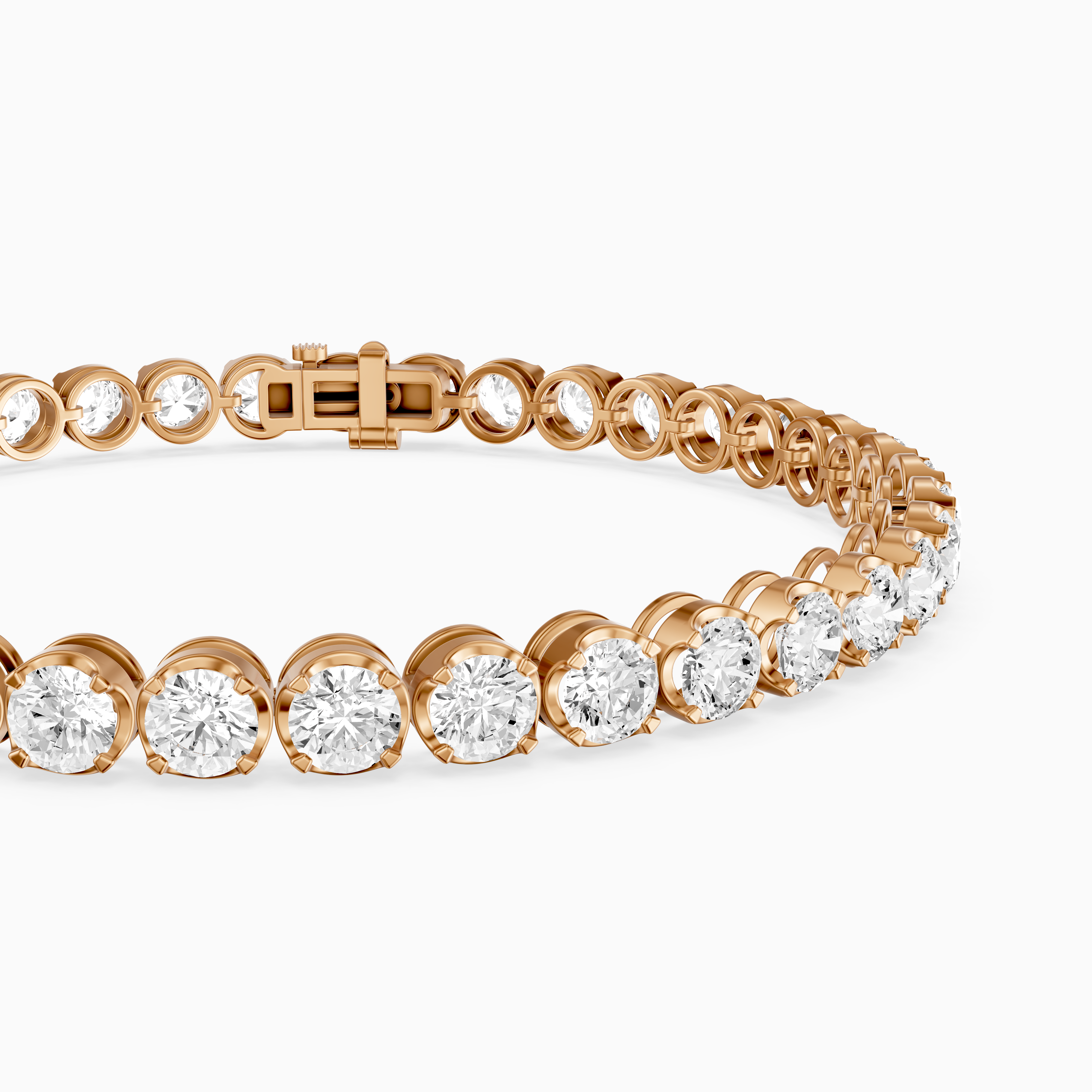 Ricca Four Prong Round Lab Grown Diamond Tennis Bracelet