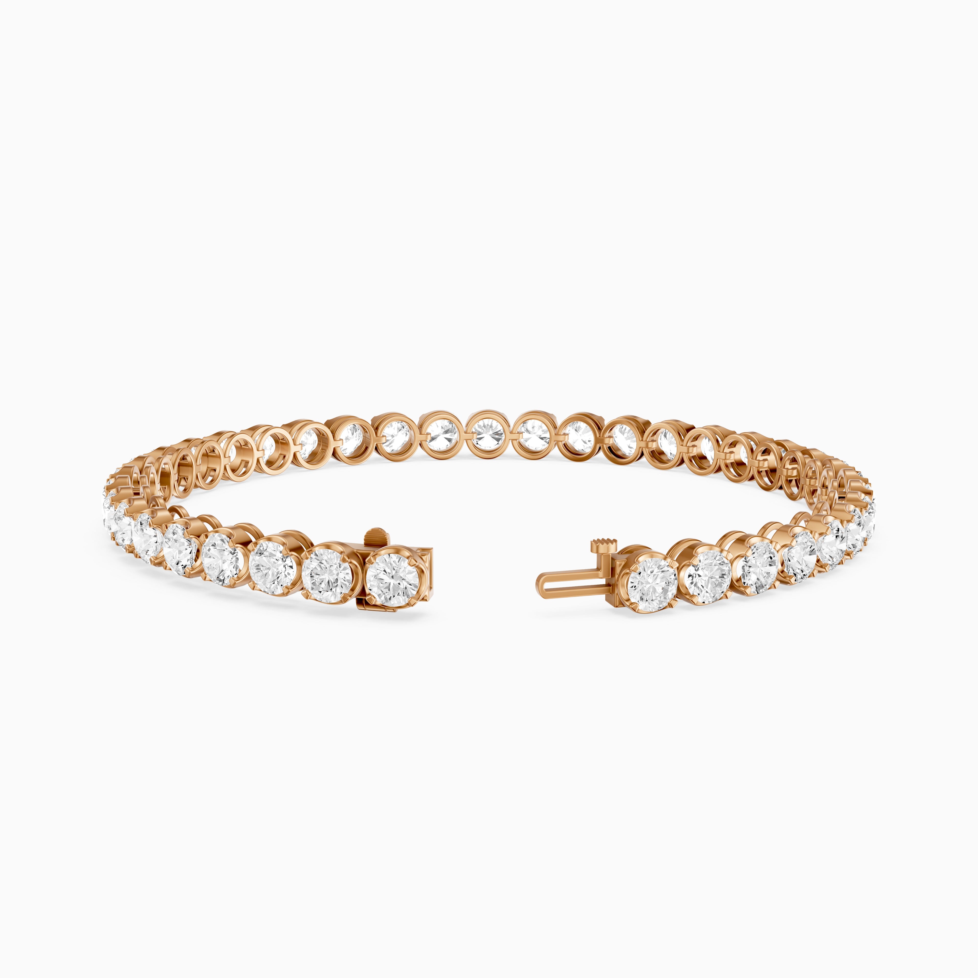 Ricca Four Prong Round Lab Grown Diamond Tennis Bracelet